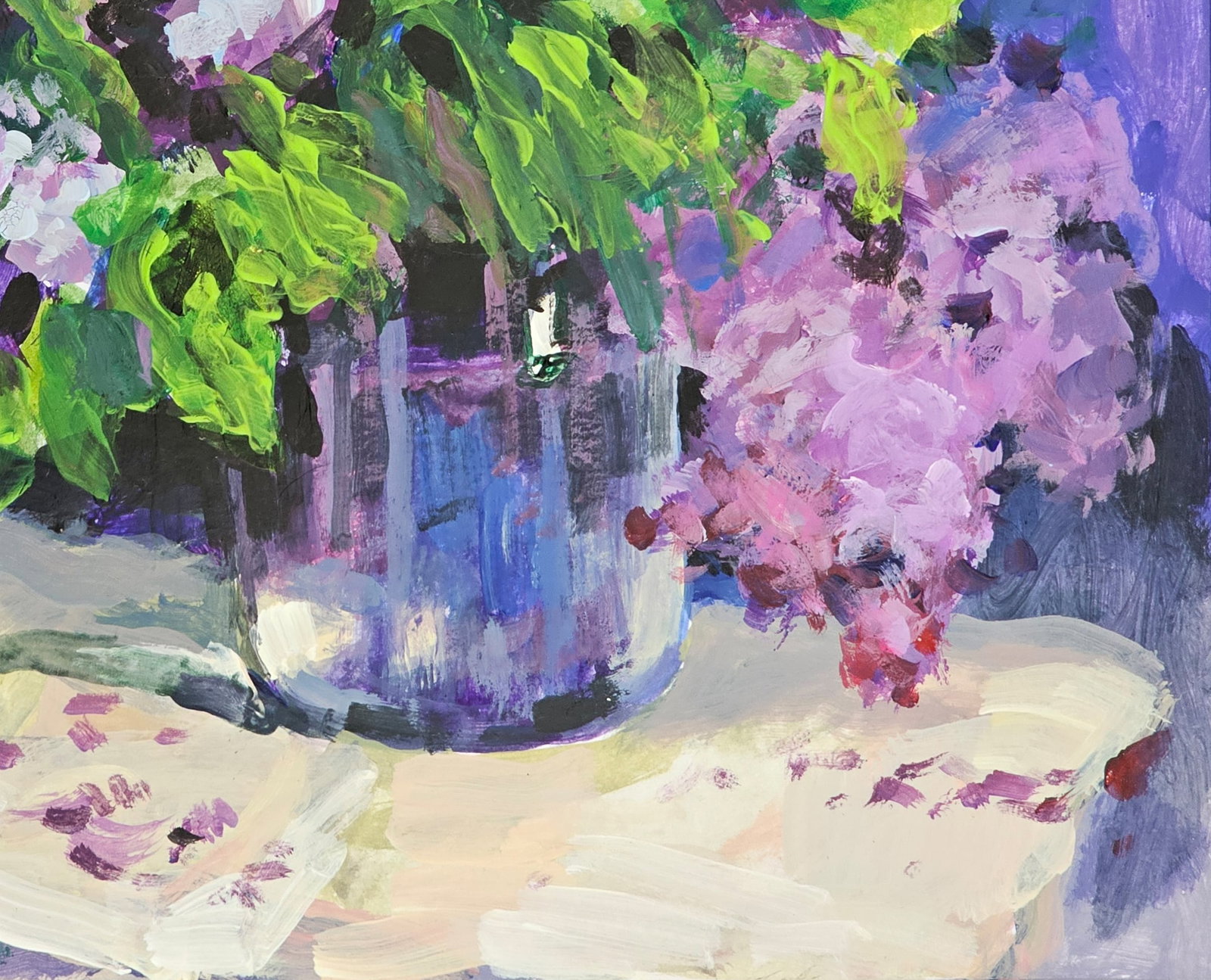 Acrylic painting Lilac Vyacheslav Petrovich Babac - 6