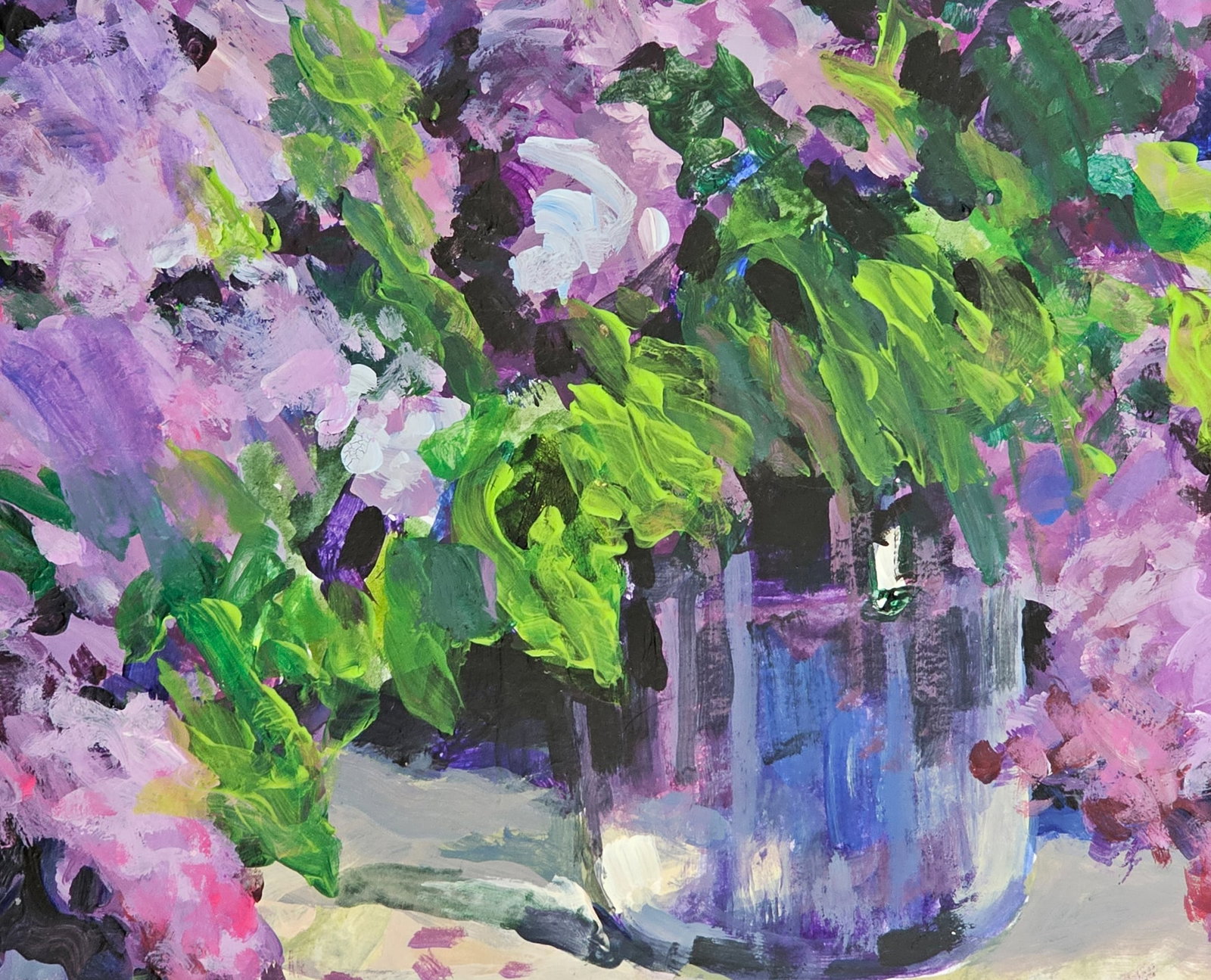 Acrylic painting Lilac Vyacheslav Petrovich Babac - 7