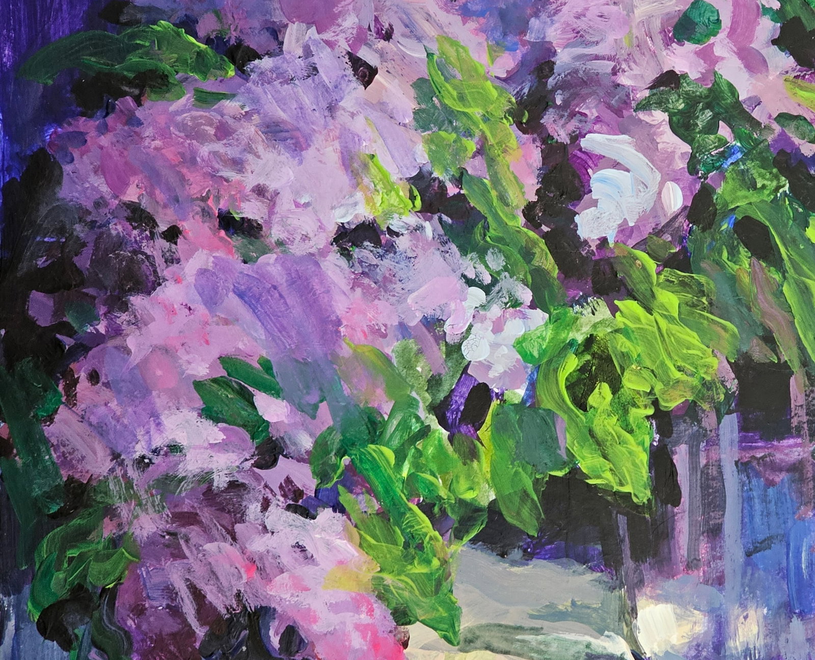 Acrylic painting Lilac Vyacheslav Petrovich Babac - 8