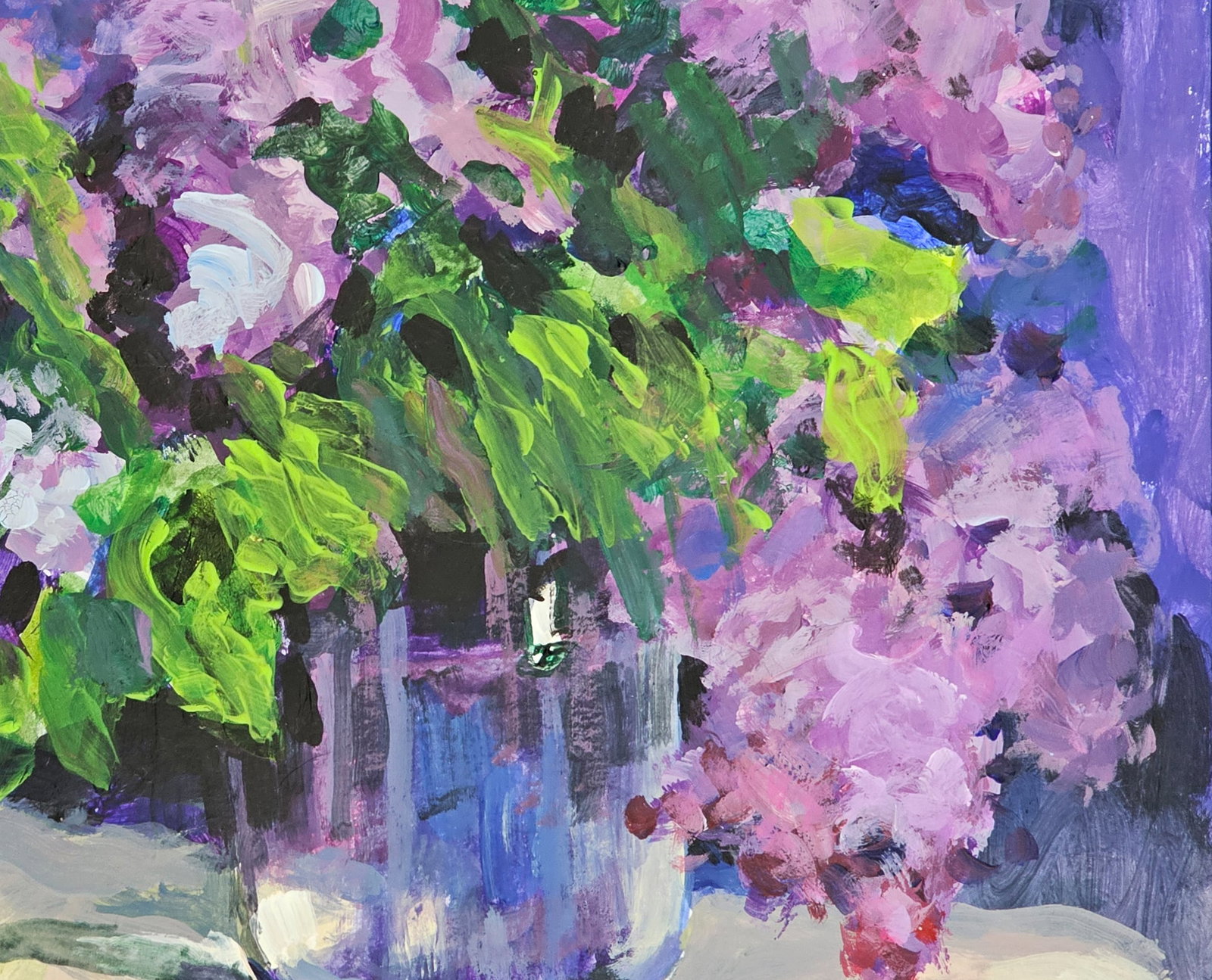 Acrylic painting Lilac Vyacheslav Petrovich Babac - 9