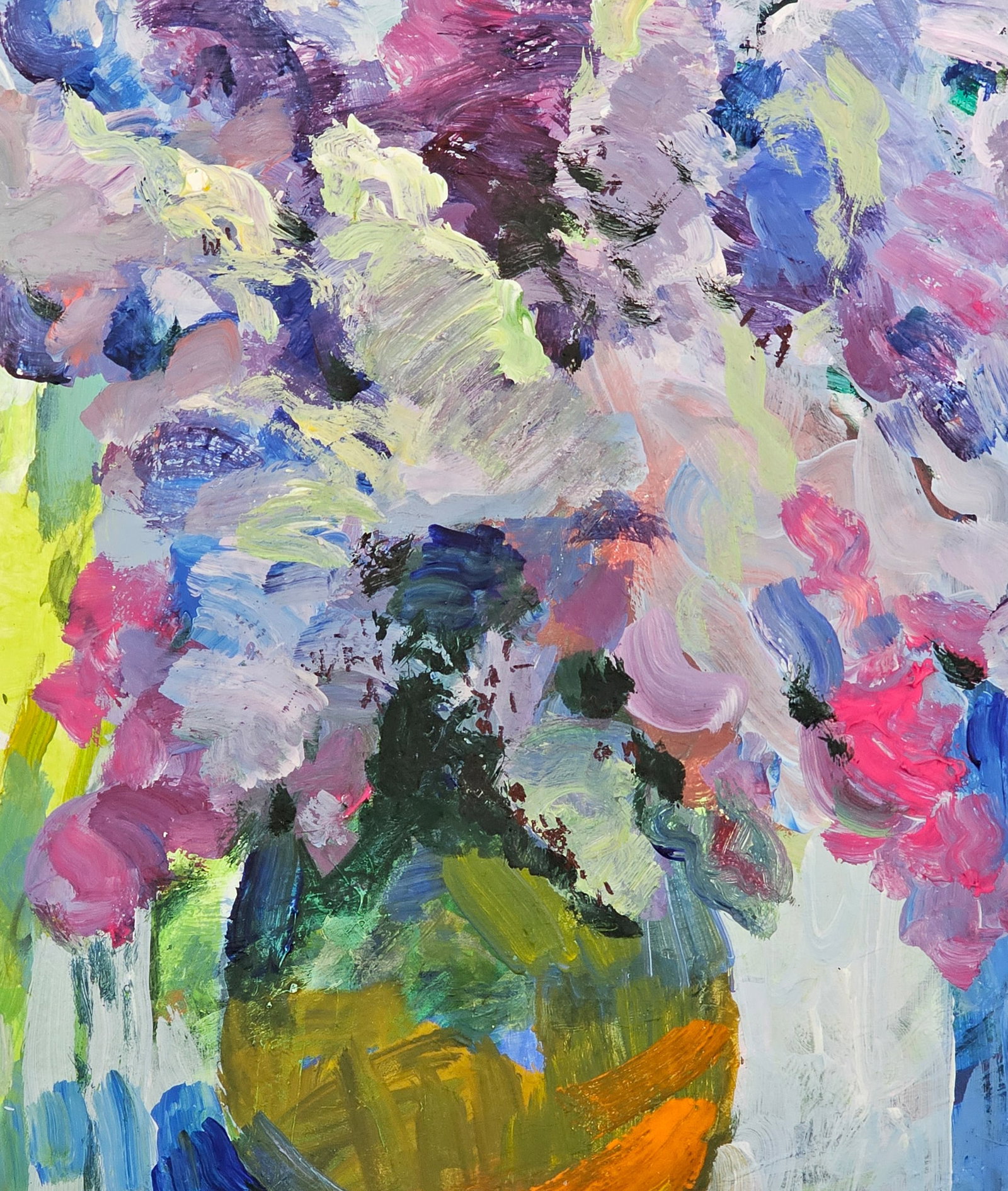 Acrylic painting a bouquet of lilacs Vyacheslav Petrovich Babac - 7