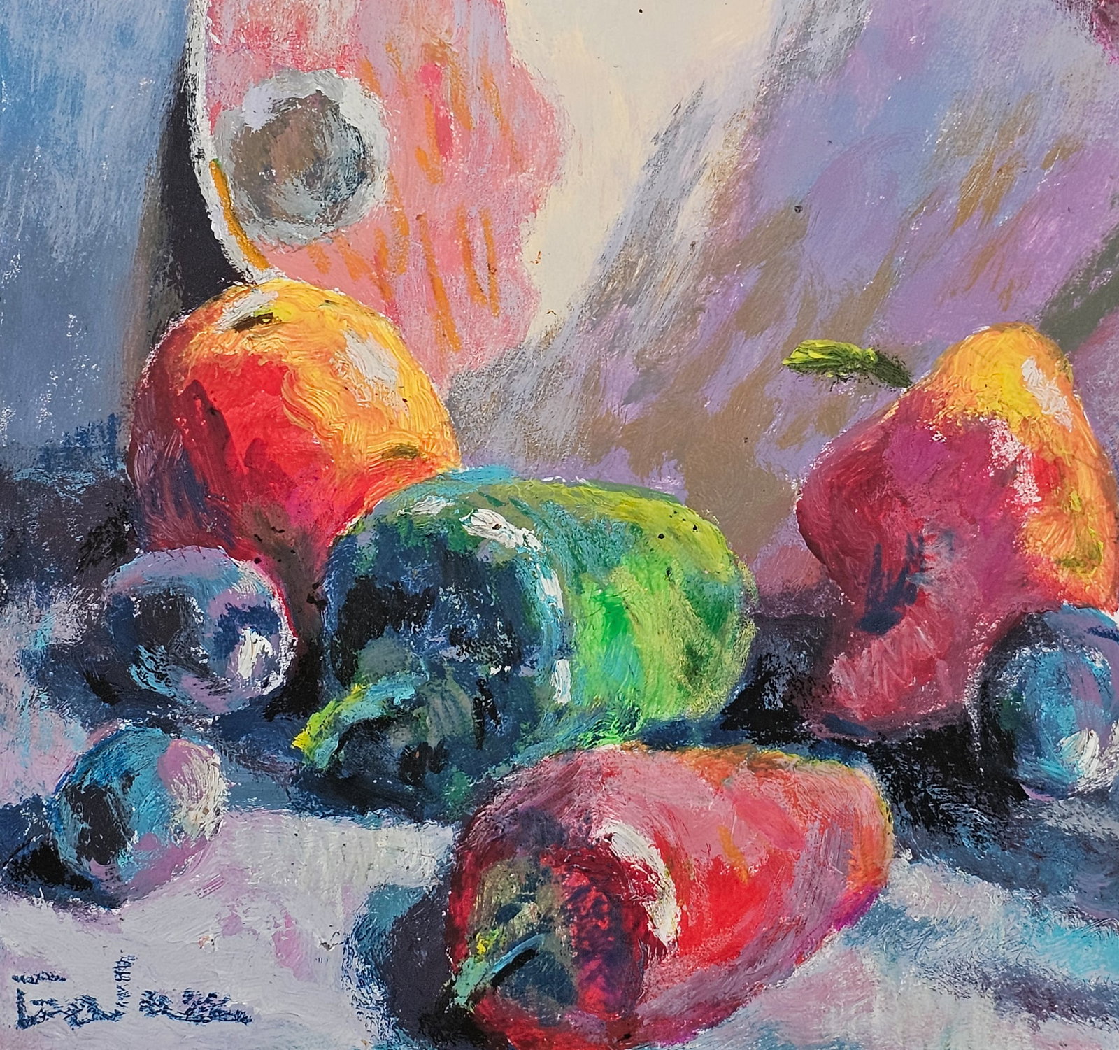 Acrylic painting Still life with a plate Vyacheslav Petrovich Babac - 5