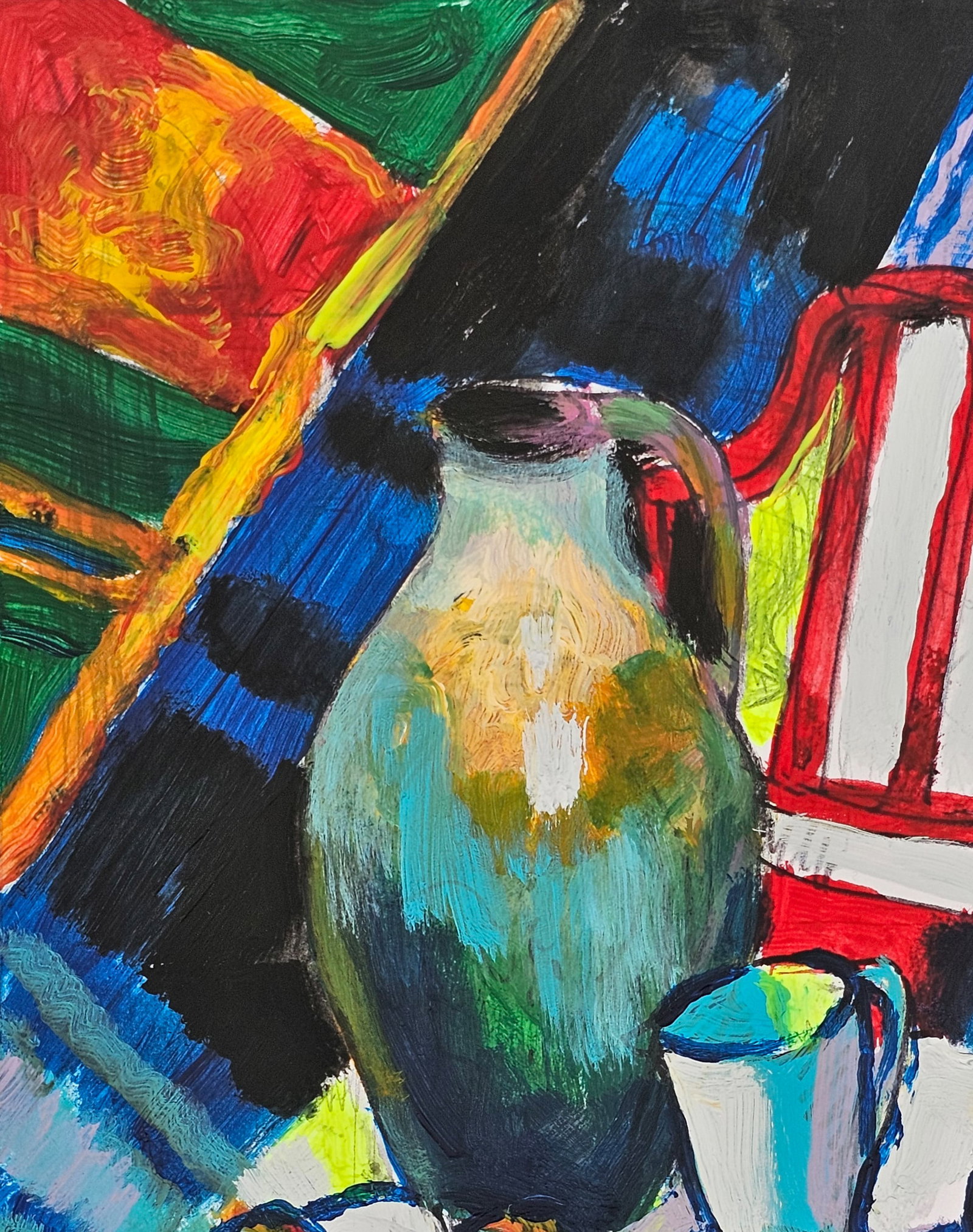 Acrylic painting colorful still life Vyacheslav Petrovich Babac - 3