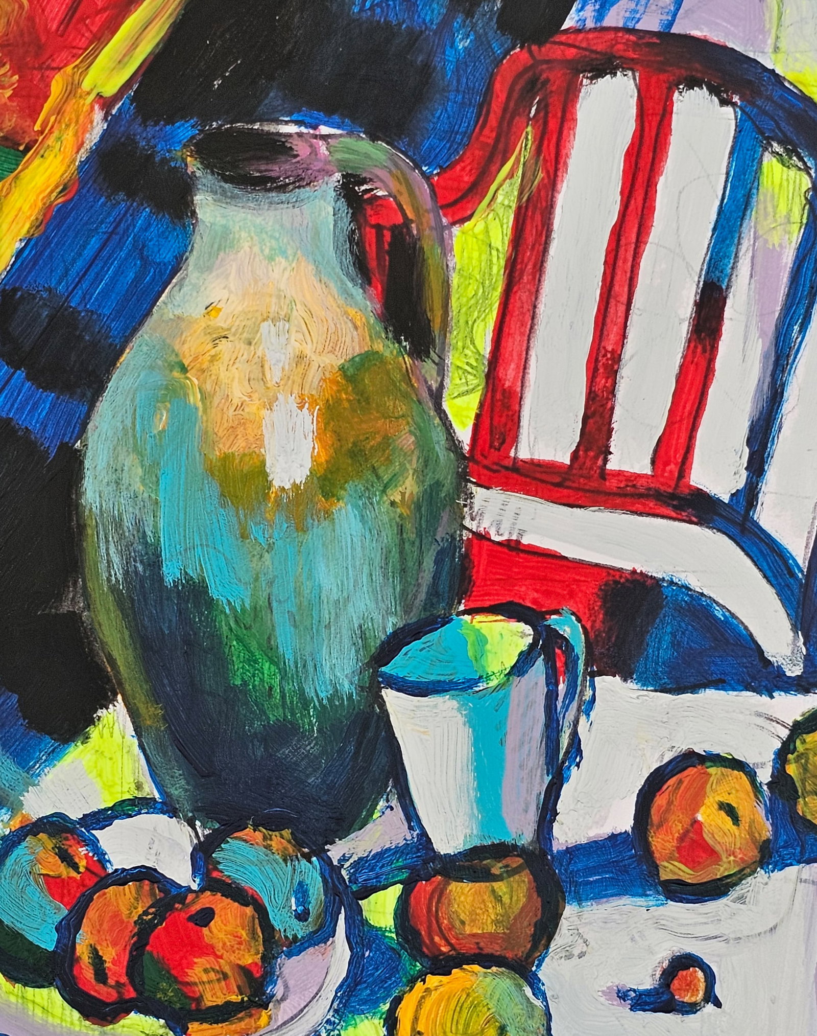 Acrylic painting colorful still life Vyacheslav Petrovich Babac - 7