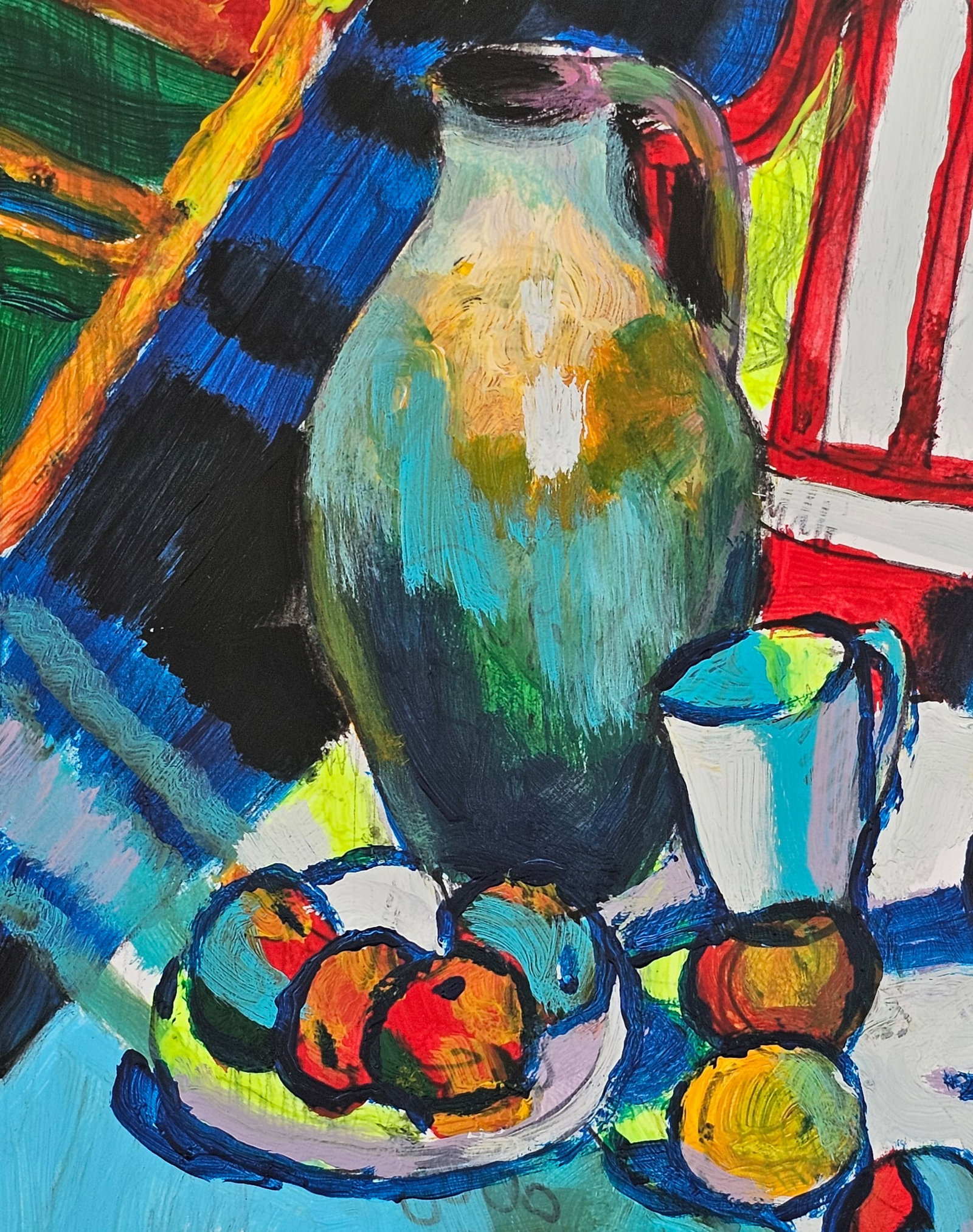 Acrylic painting colorful still life Vyacheslav Petrovich Babac - 8