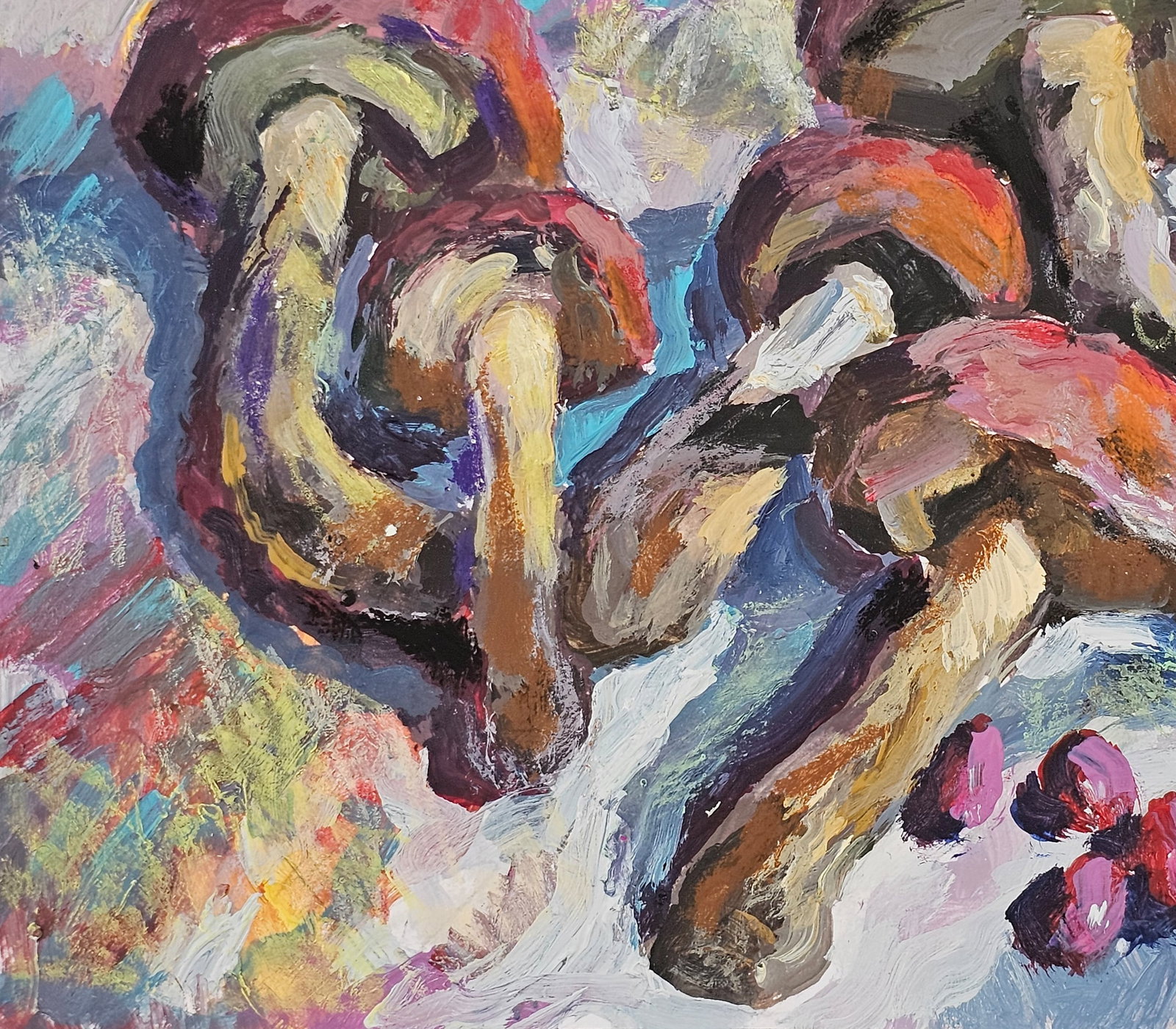 Acrylic painting Polish mushroom Vyacheslav Petrovich Babac - 5
