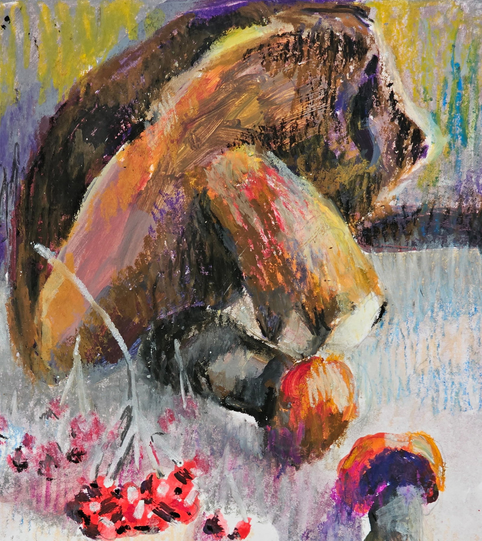Acrylic painting Mushrooms Vyacheslav Petrovich Babac - 8