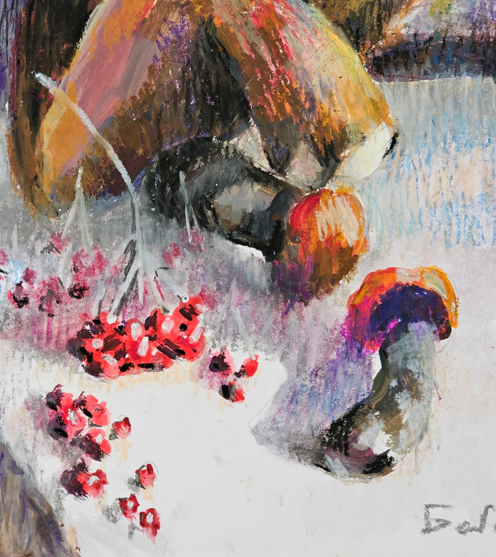 Acrylic painting Mushrooms Vyacheslav Petrovich Babac - 9