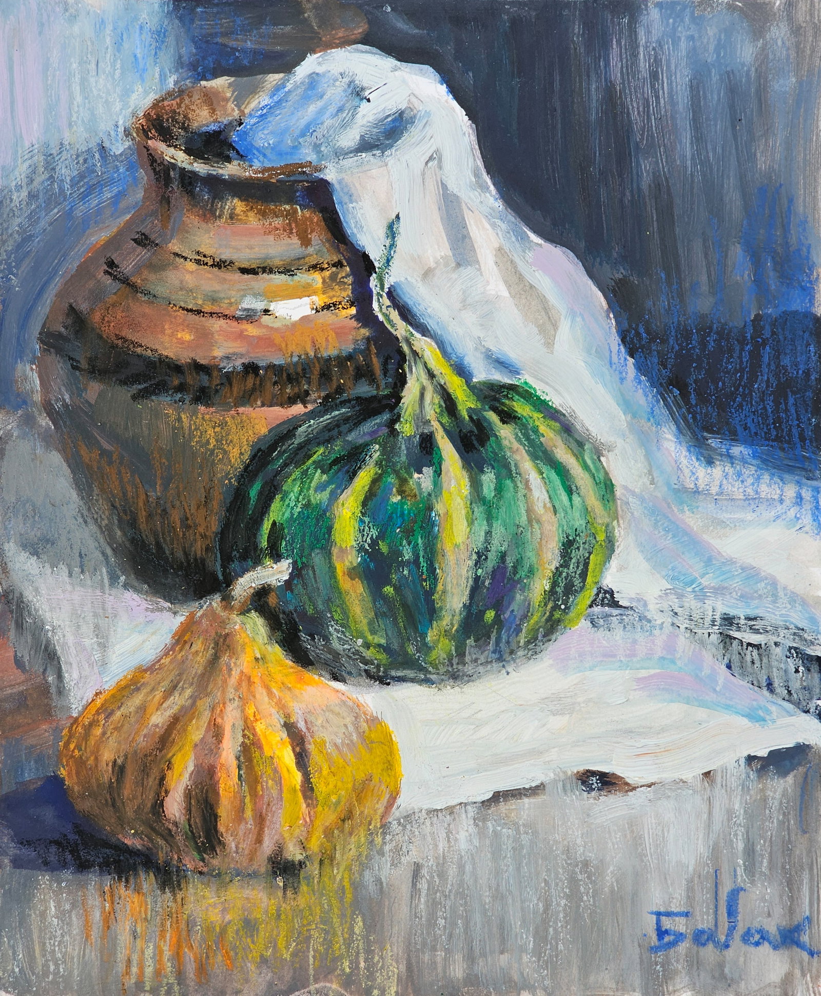 Acrylic painting Pumpkins Vyacheslav Petrovich Babac (1 of 10)