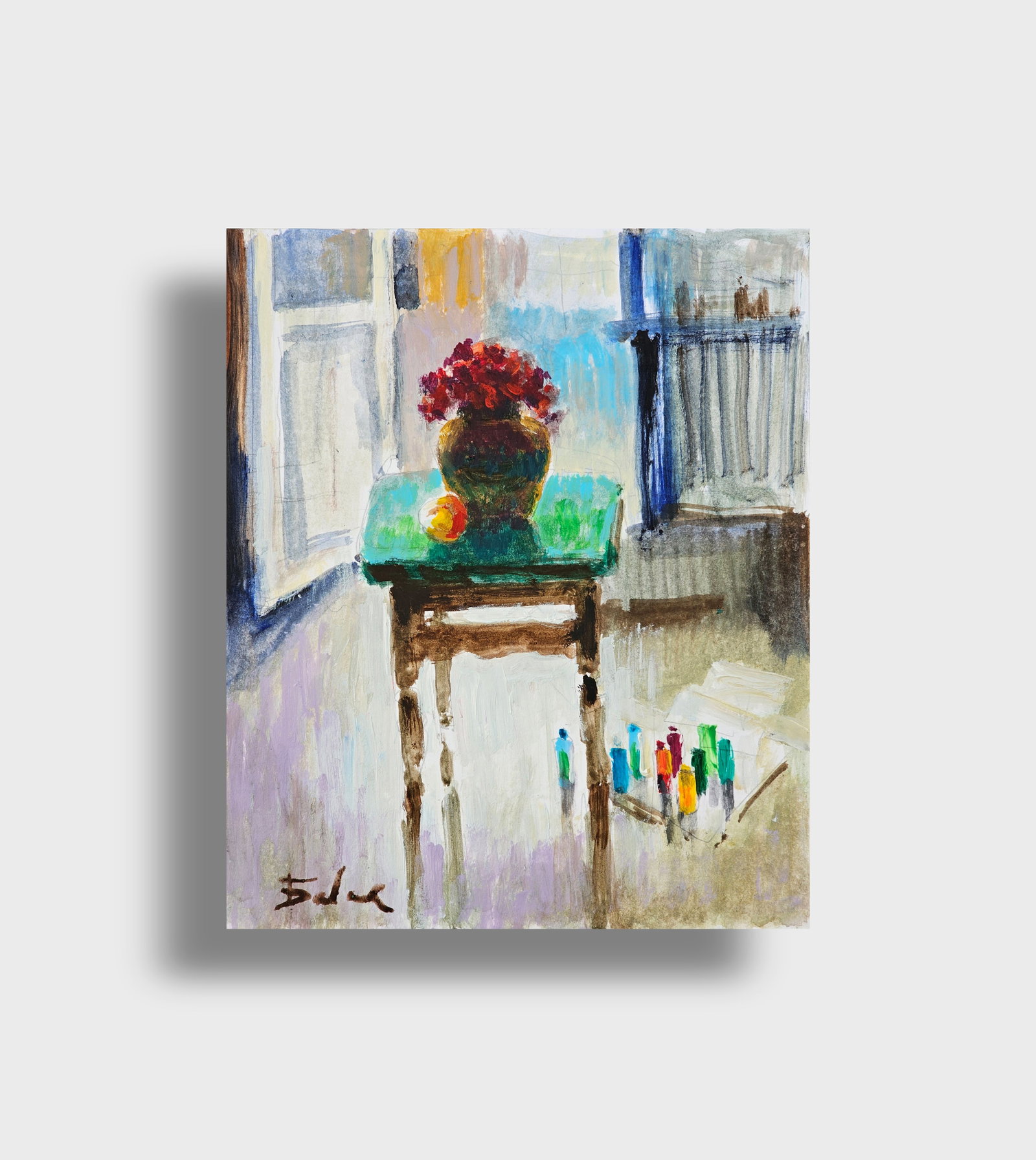 Acrylic painting artist's day Vyacheslav Petrovich Babac - 10