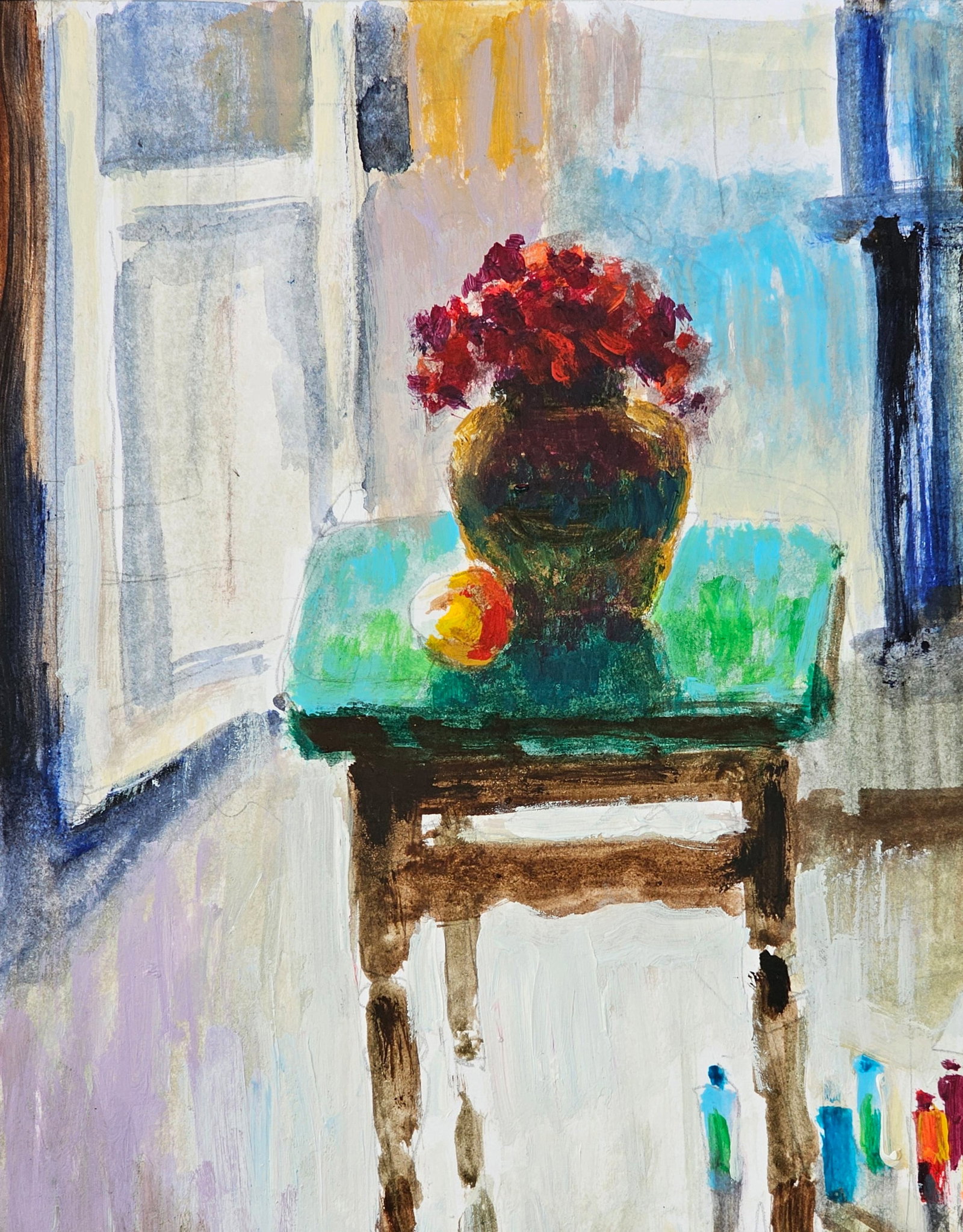 Acrylic painting artist's day Vyacheslav Petrovich Babac - 3