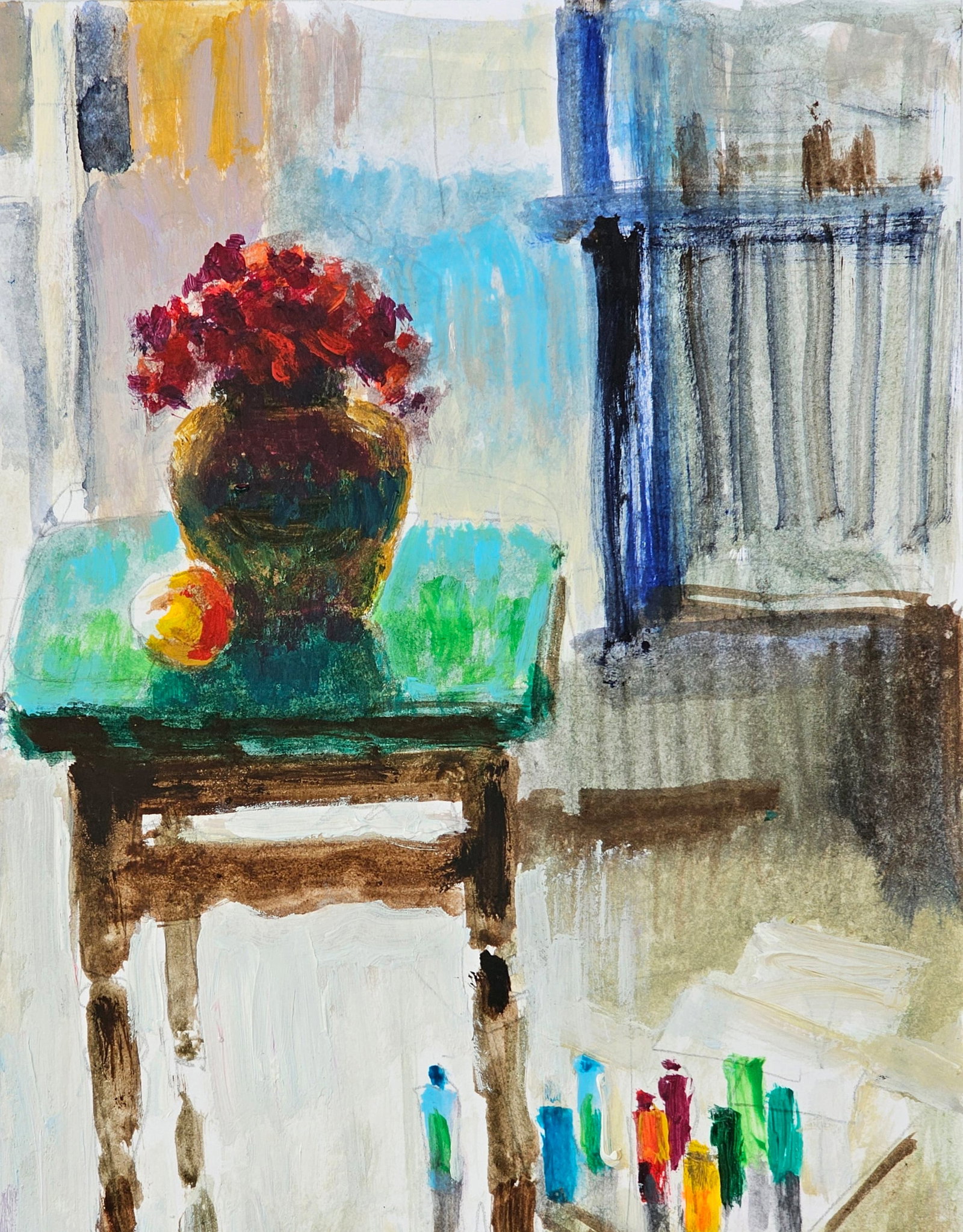 Acrylic painting artist's day Vyacheslav Petrovich Babac - 4