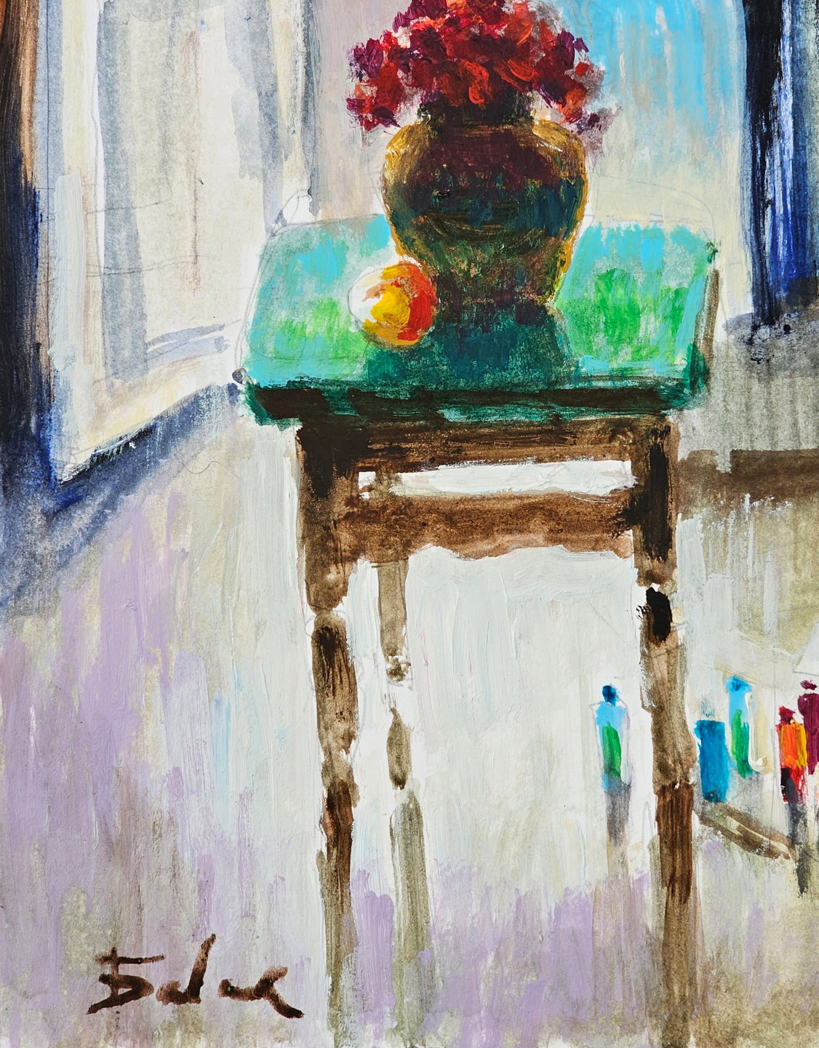 Acrylic painting artist's day Vyacheslav Petrovich Babac - 5
