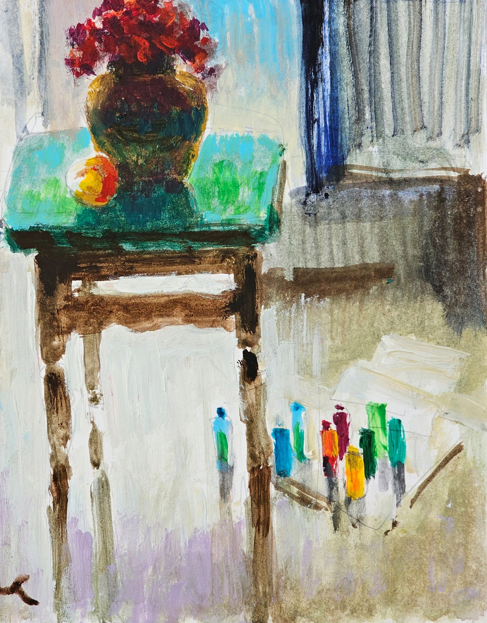 Acrylic painting artist's day Vyacheslav Petrovich Babac - 6