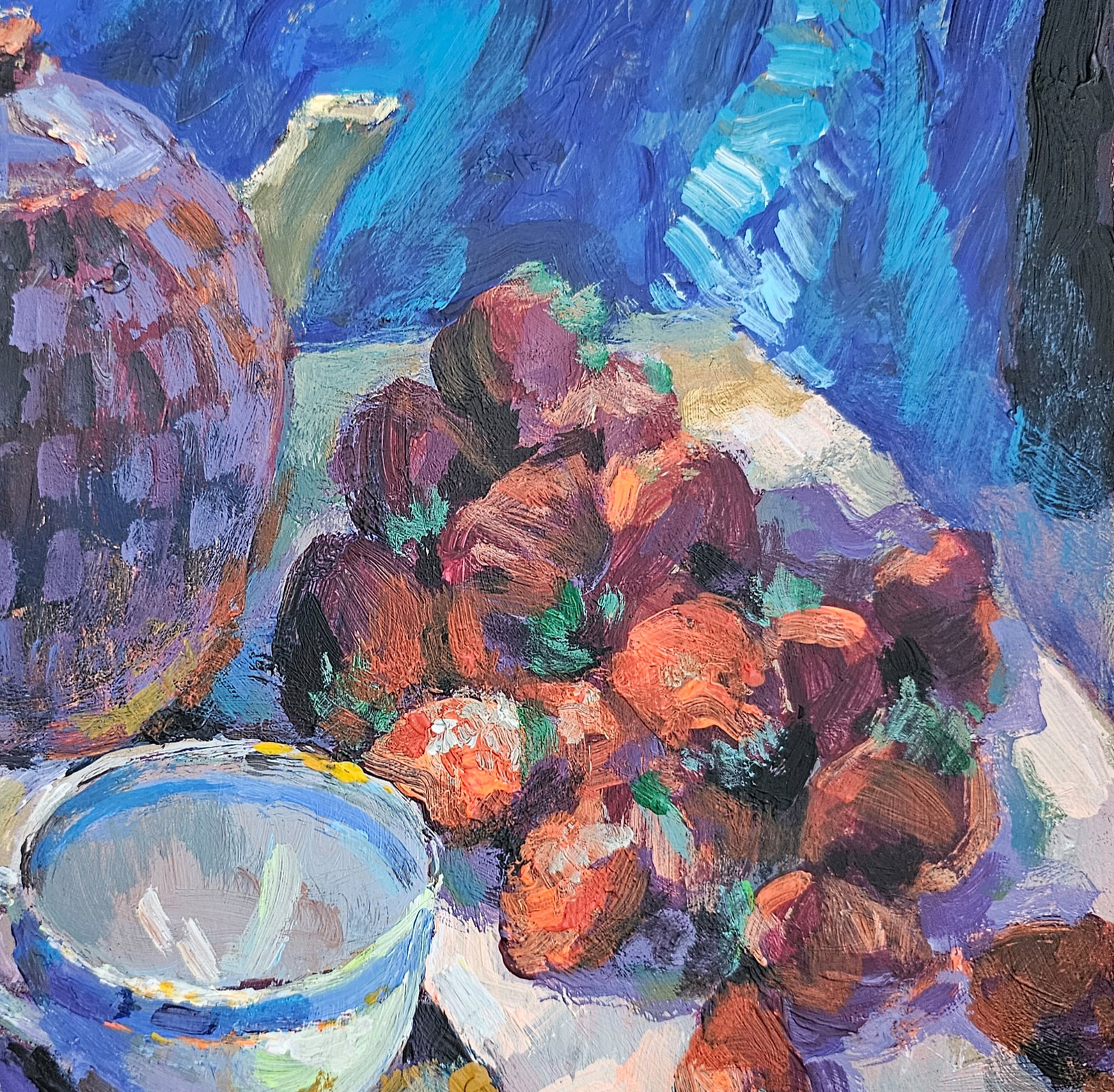 Acrylic painting still life with strawberries Vyacheslav Petrovich Babac - 9