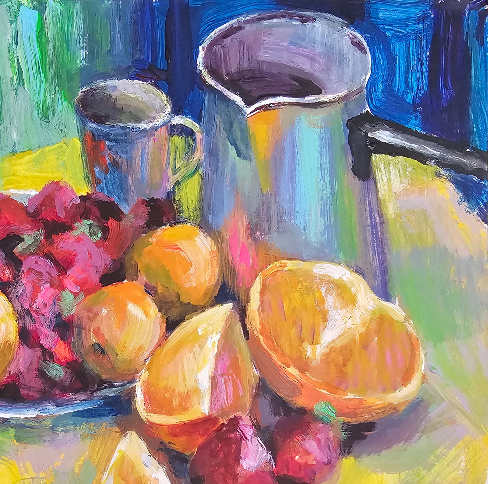 Acrylic painting still life with fruits Vyacheslav Petrovich Babac - 4