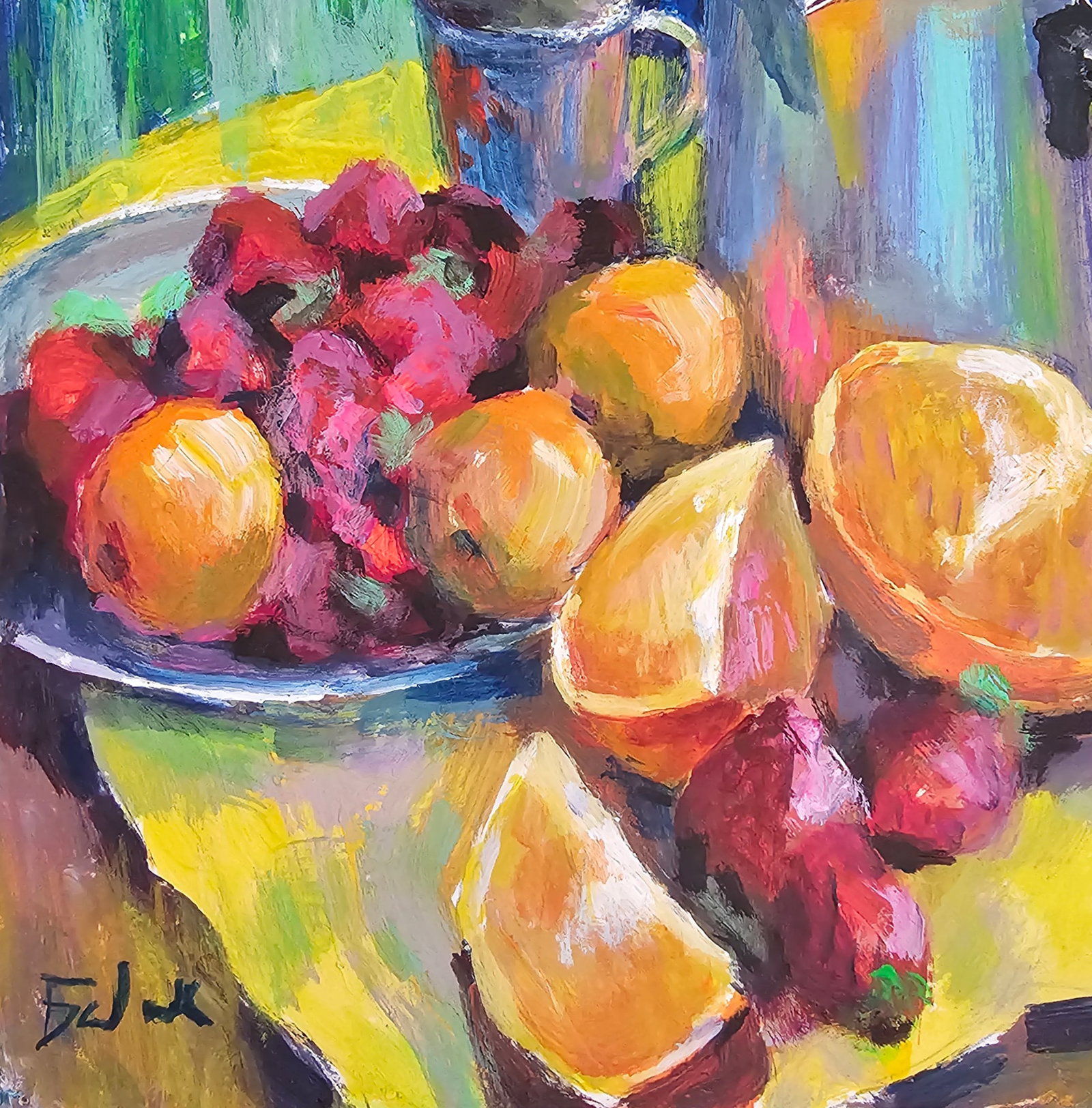 Acrylic painting still life with fruits Vyacheslav Petrovich Babac - 5