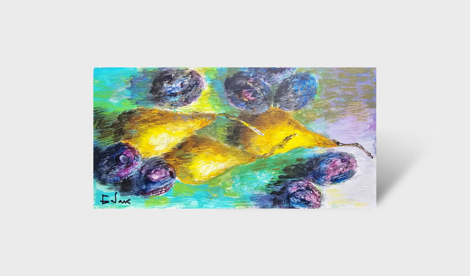 Acrylic painting still life with a pear Vyacheslav Petrovich Babac - 10
