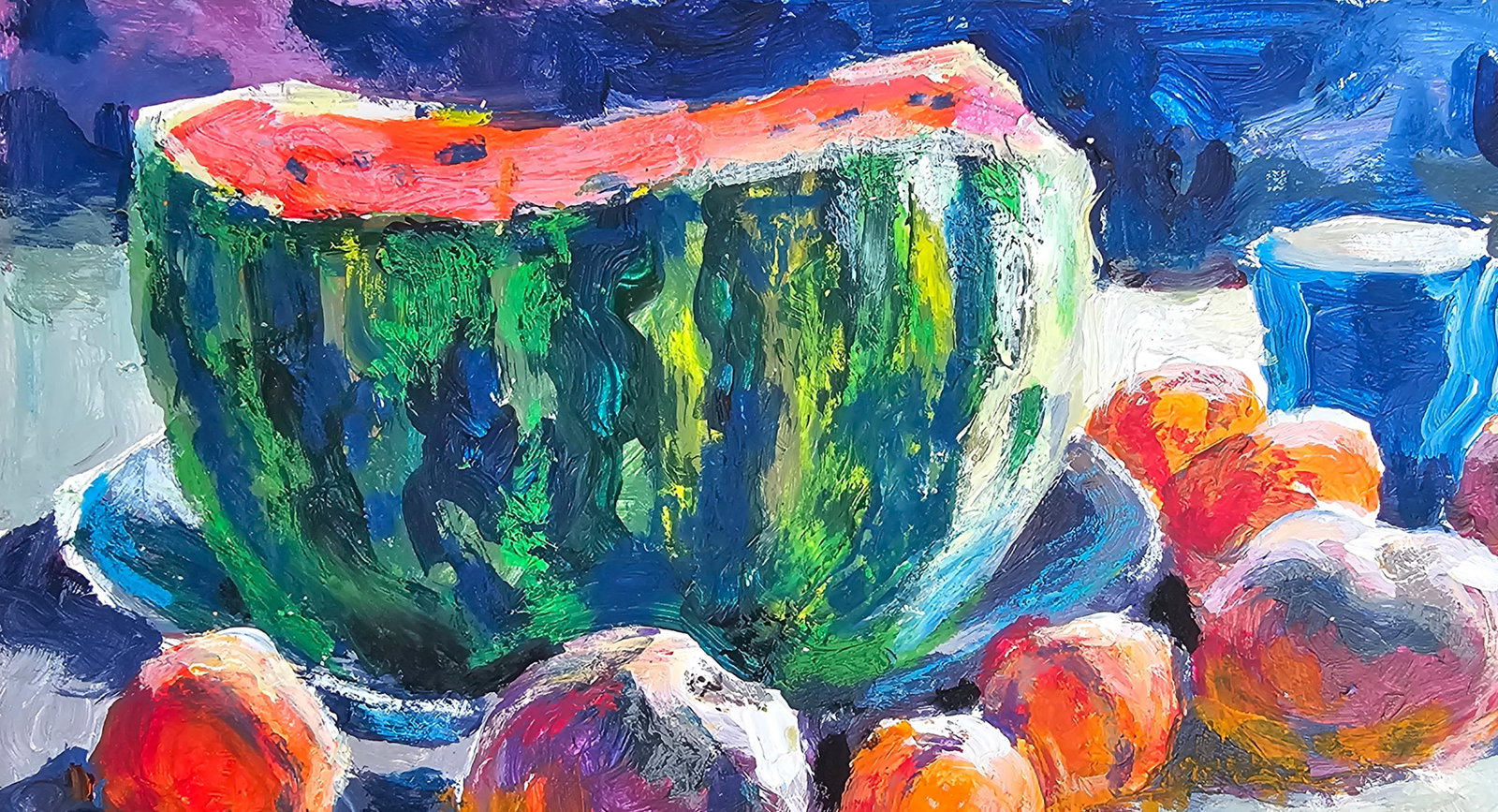 Acrylic painting the watermelon was delicious Vyacheslav Petrovich Babac - 3