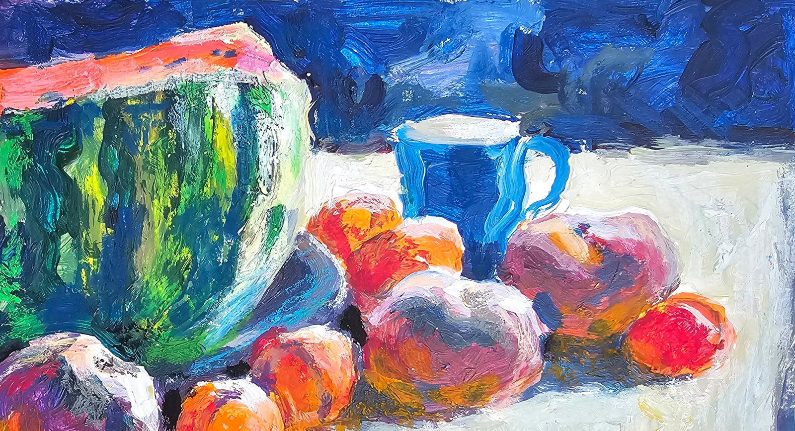 Acrylic painting the watermelon was delicious Vyacheslav Petrovich Babac - 4
