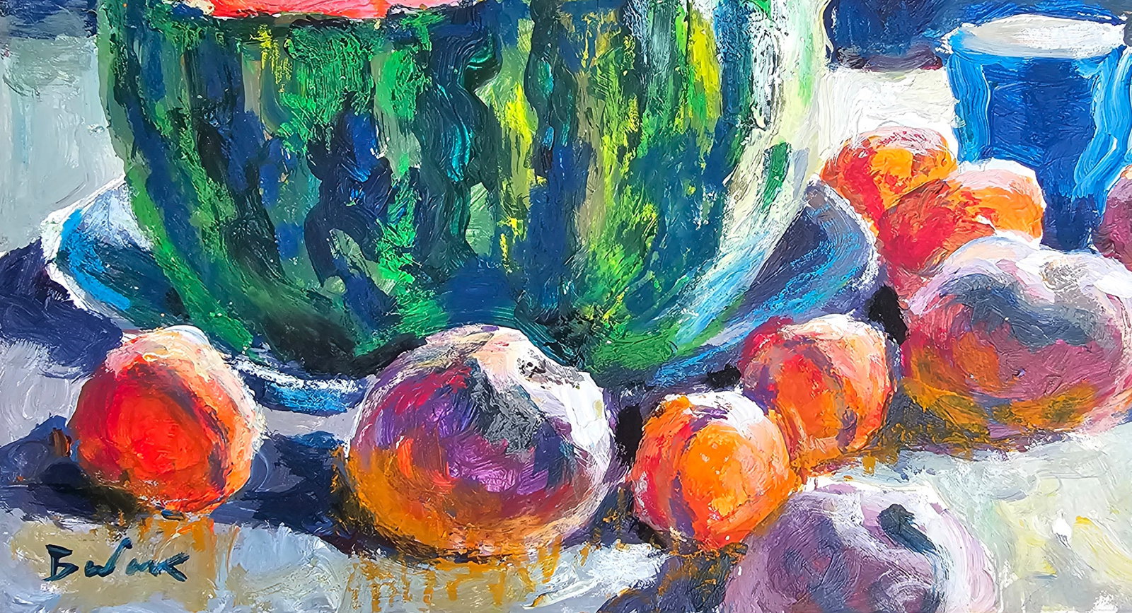 Acrylic painting the watermelon was delicious Vyacheslav Petrovich Babac - 5