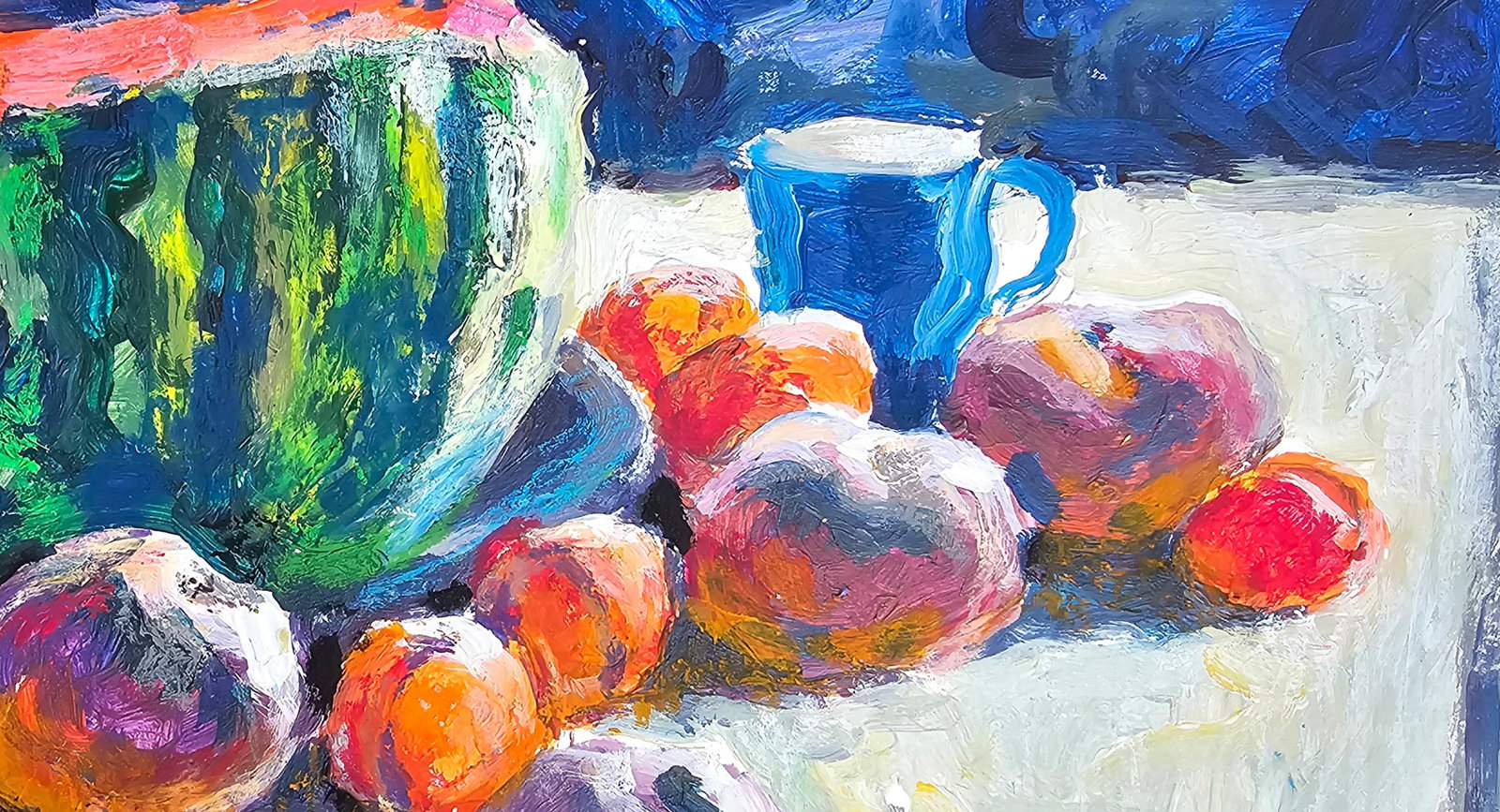 Acrylic painting the watermelon was delicious Vyacheslav Petrovich Babac - 9