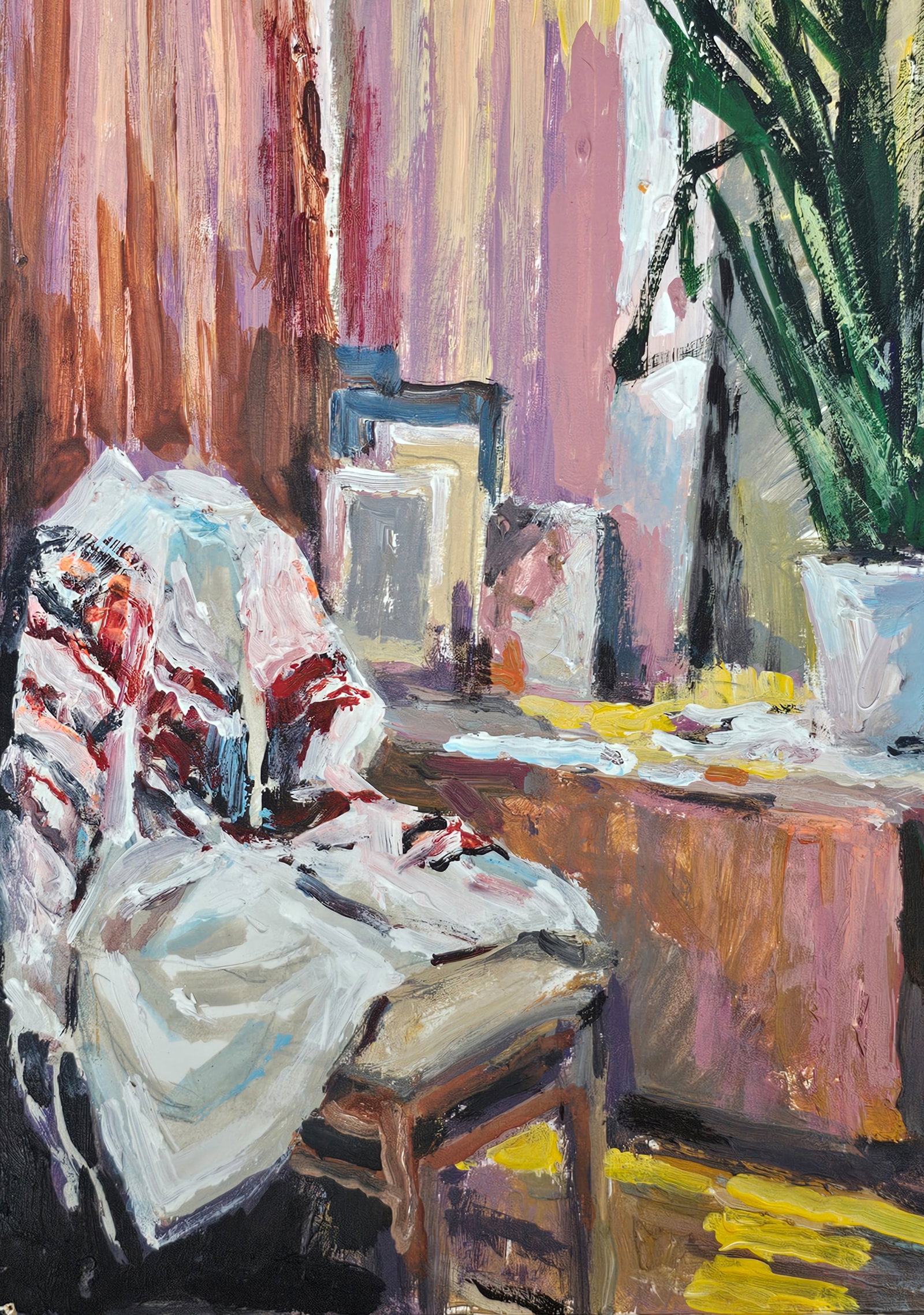 Acrylic painting Tatyana's embroidery Vyacheslav Petrovich Babac - 5