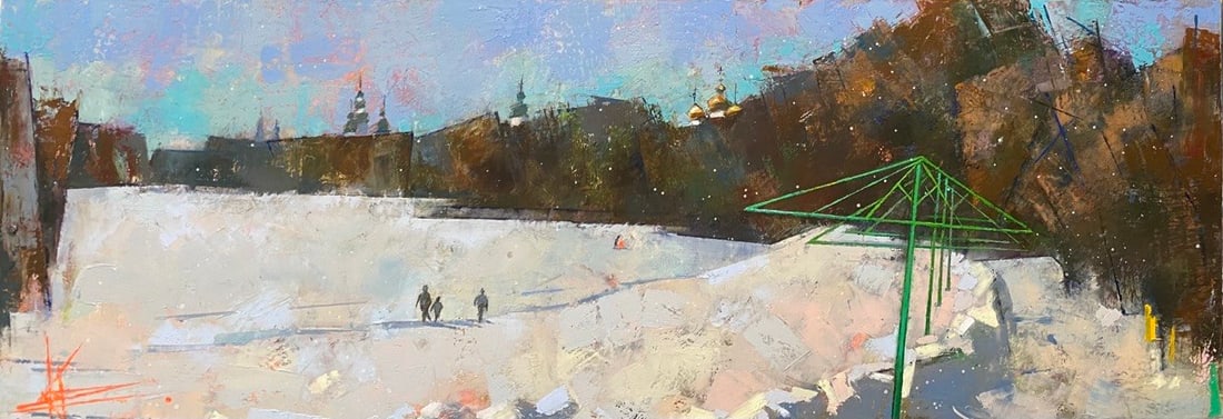 Abstract Oil painting Beach Oksana Kyrylenko: Title: Abstract Oil painting Beach Oksana Kyrylenko Description: 184KOR Painter: Oksana Kyrylenko Size: 25x70 cm/9,84x27,55 inches Components: oil, canvas, Original painting from our collection ERA:20