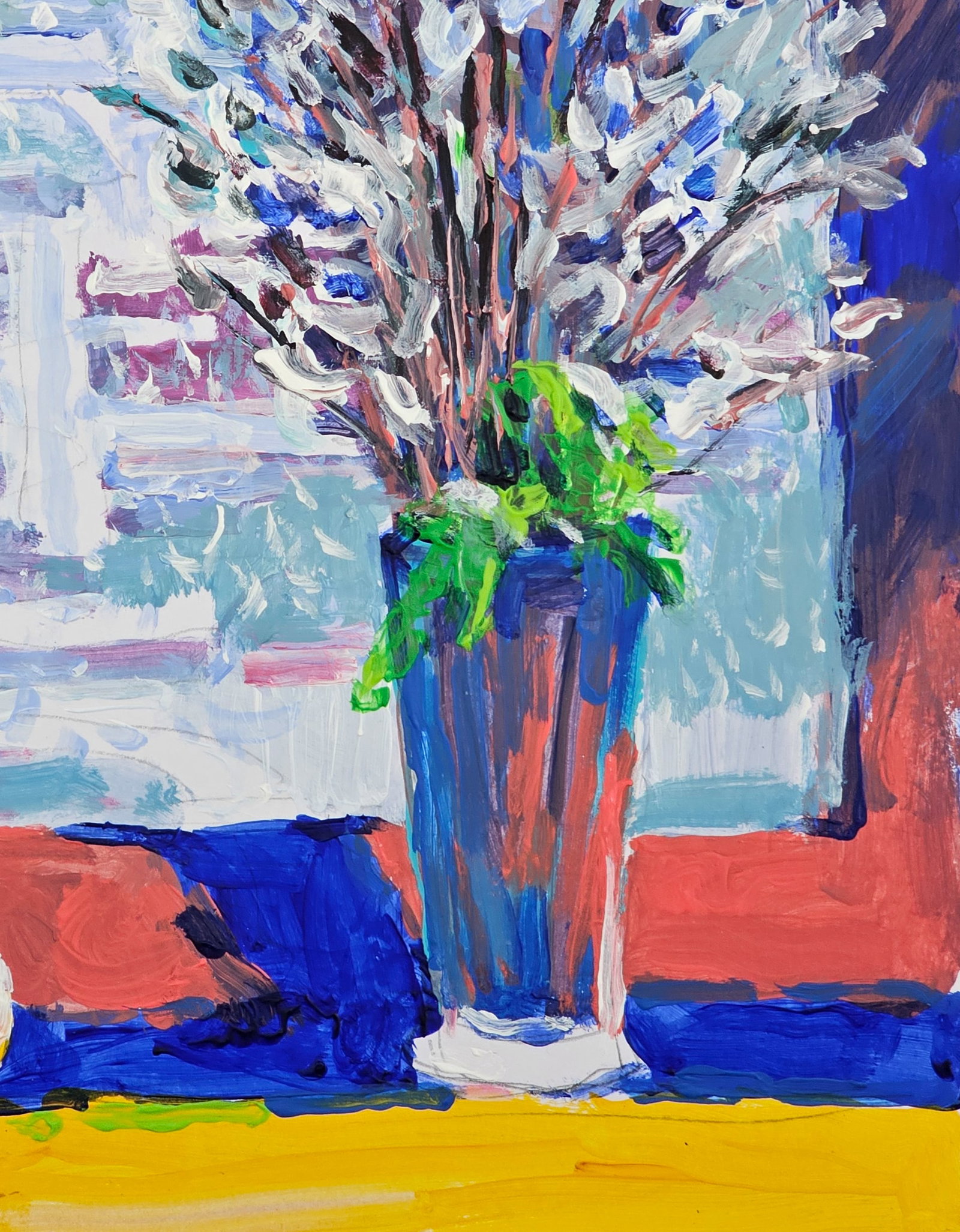 Acrylic painting willow evening Vyacheslav Petrovich Babac - 6