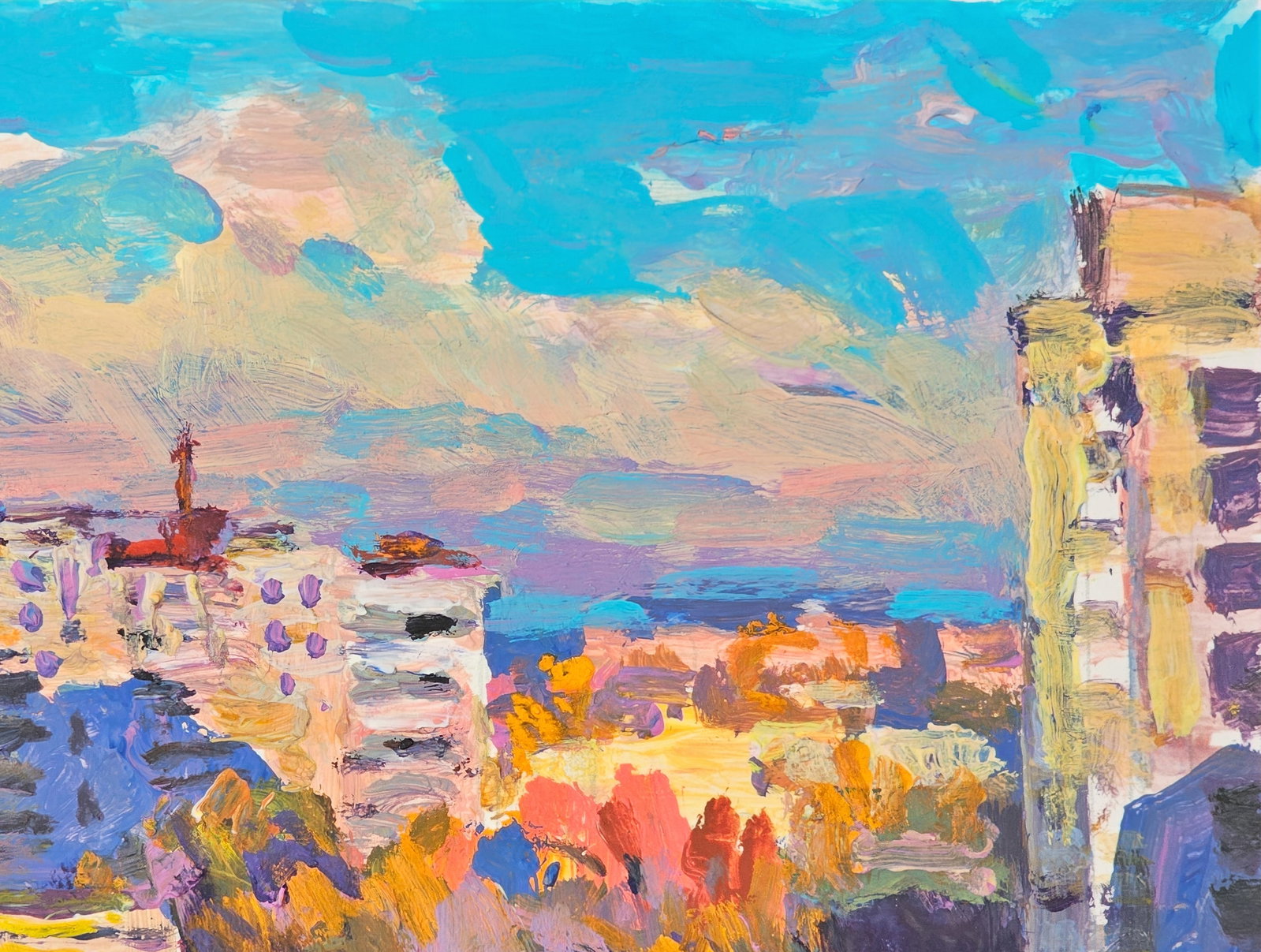 Acrylic painting the city of Ivano-Frankivsk Vyacheslav Petrovich Babac - 4
