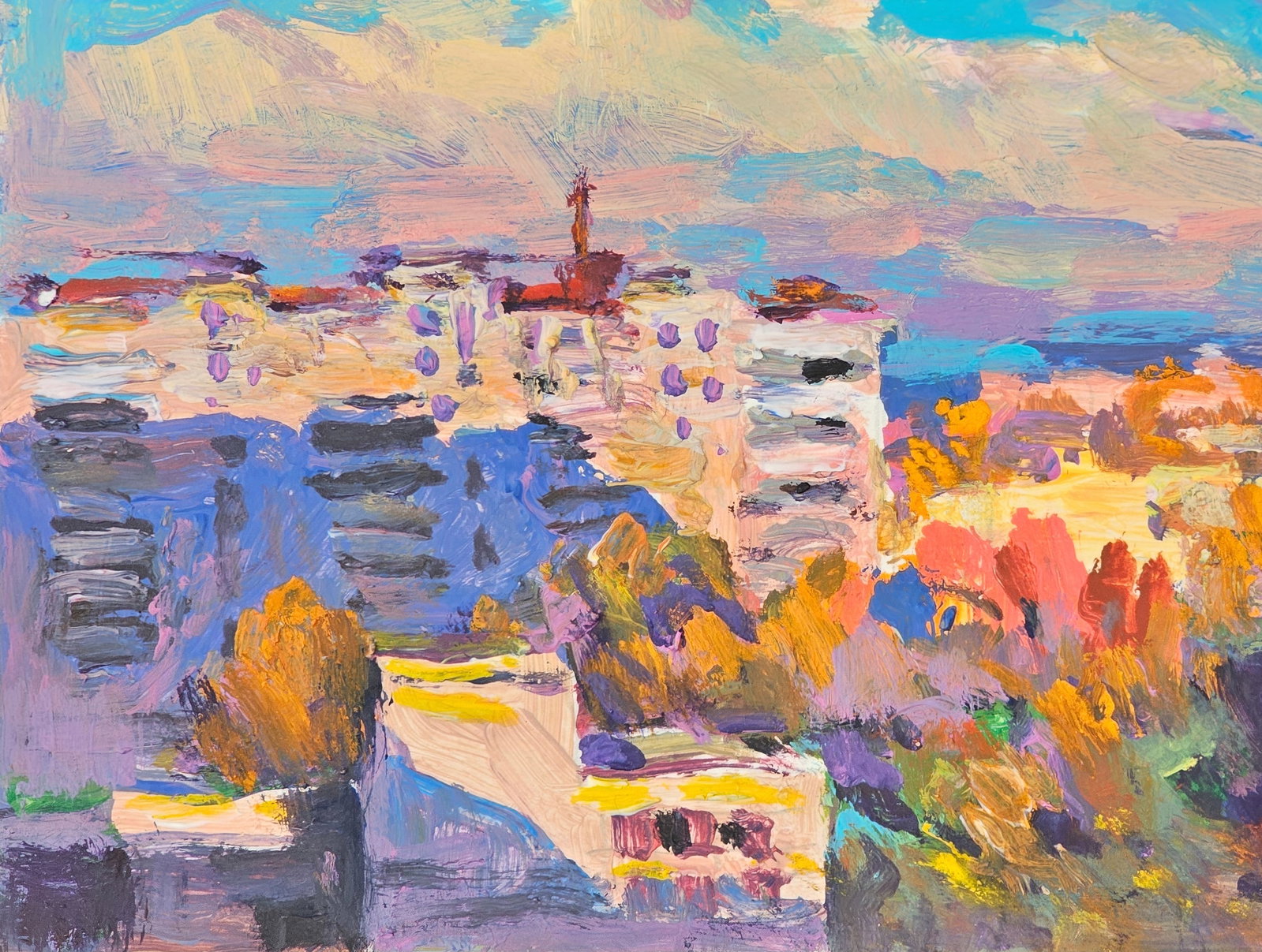 Acrylic painting the city of Ivano-Frankivsk Vyacheslav Petrovich Babac - 5