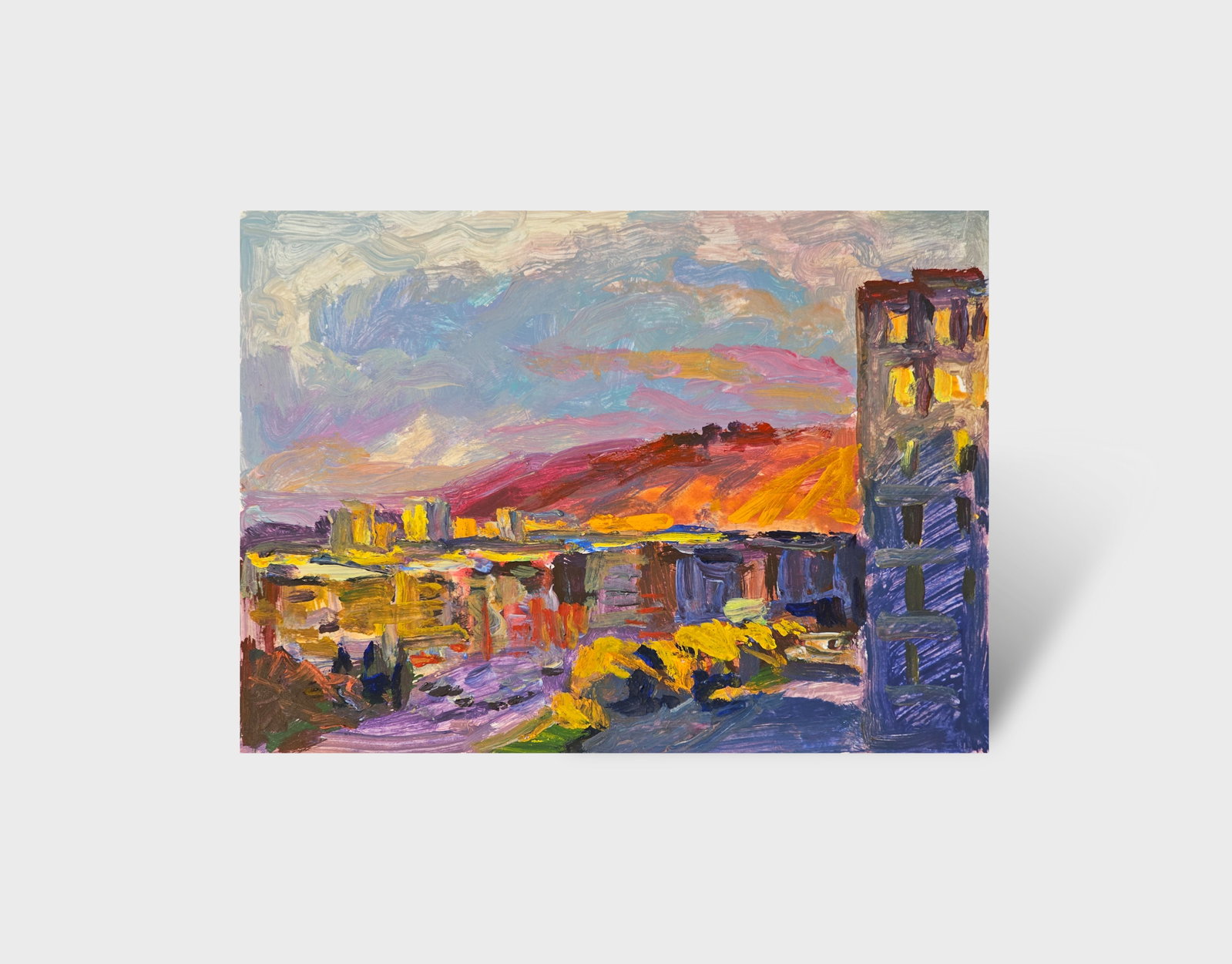 Acrylic painting the city of Ivano-Frankivsk Vyacheslav Petrovich Babac - 10