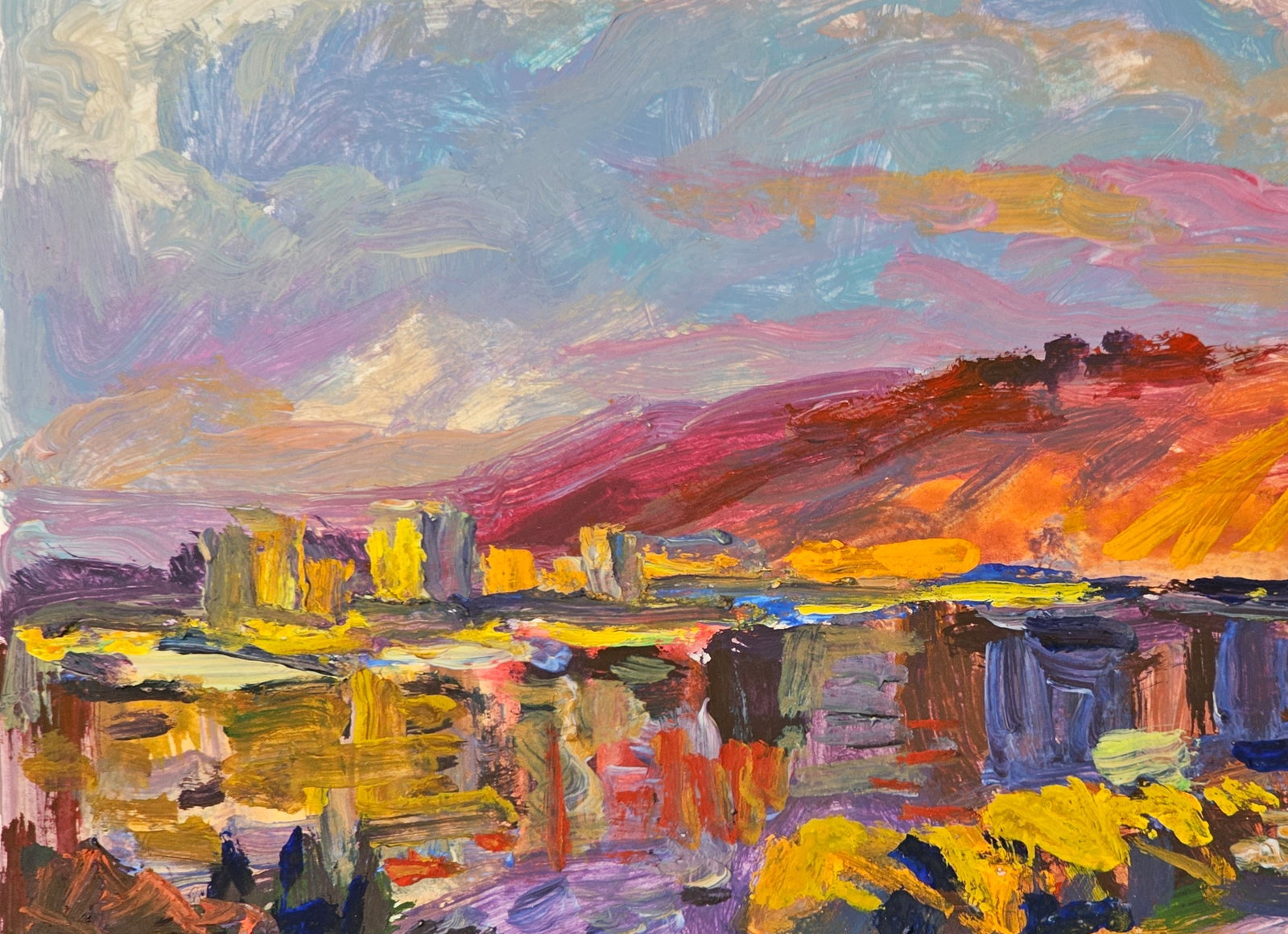 Acrylic painting the city of Ivano-Frankivsk Vyacheslav Petrovich Babac - 8