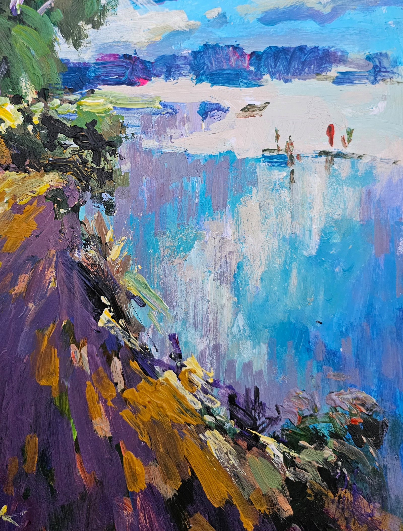 Acrylic painting city ??beach Vyacheslav Petrovich Babac - 6