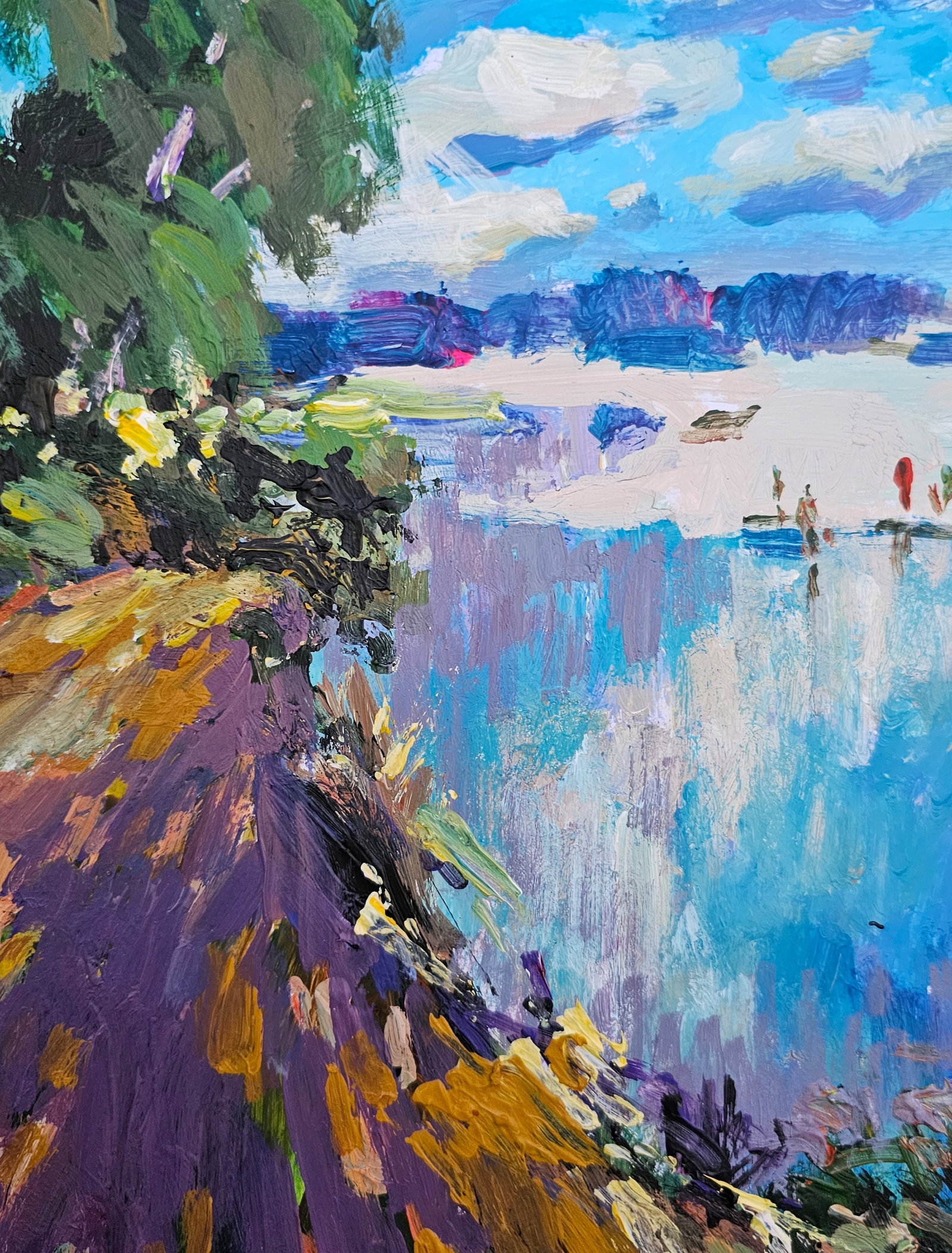 Acrylic painting city ??beach Vyacheslav Petrovich Babac - 7