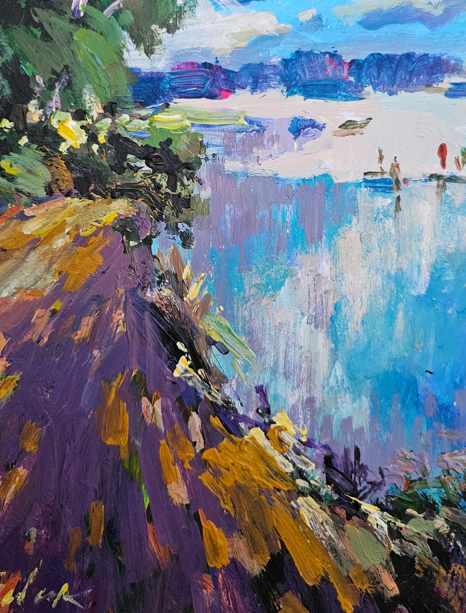 Acrylic painting city ??beach Vyacheslav Petrovich Babac - 9