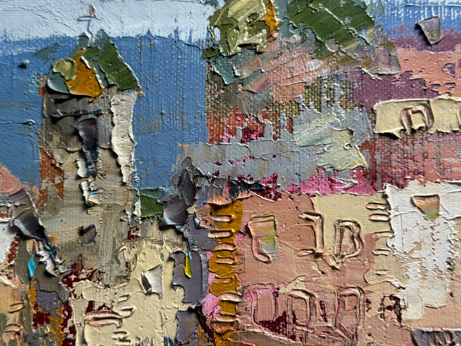 Oil painting with frame Market square in Lviv K. Leonid - 6