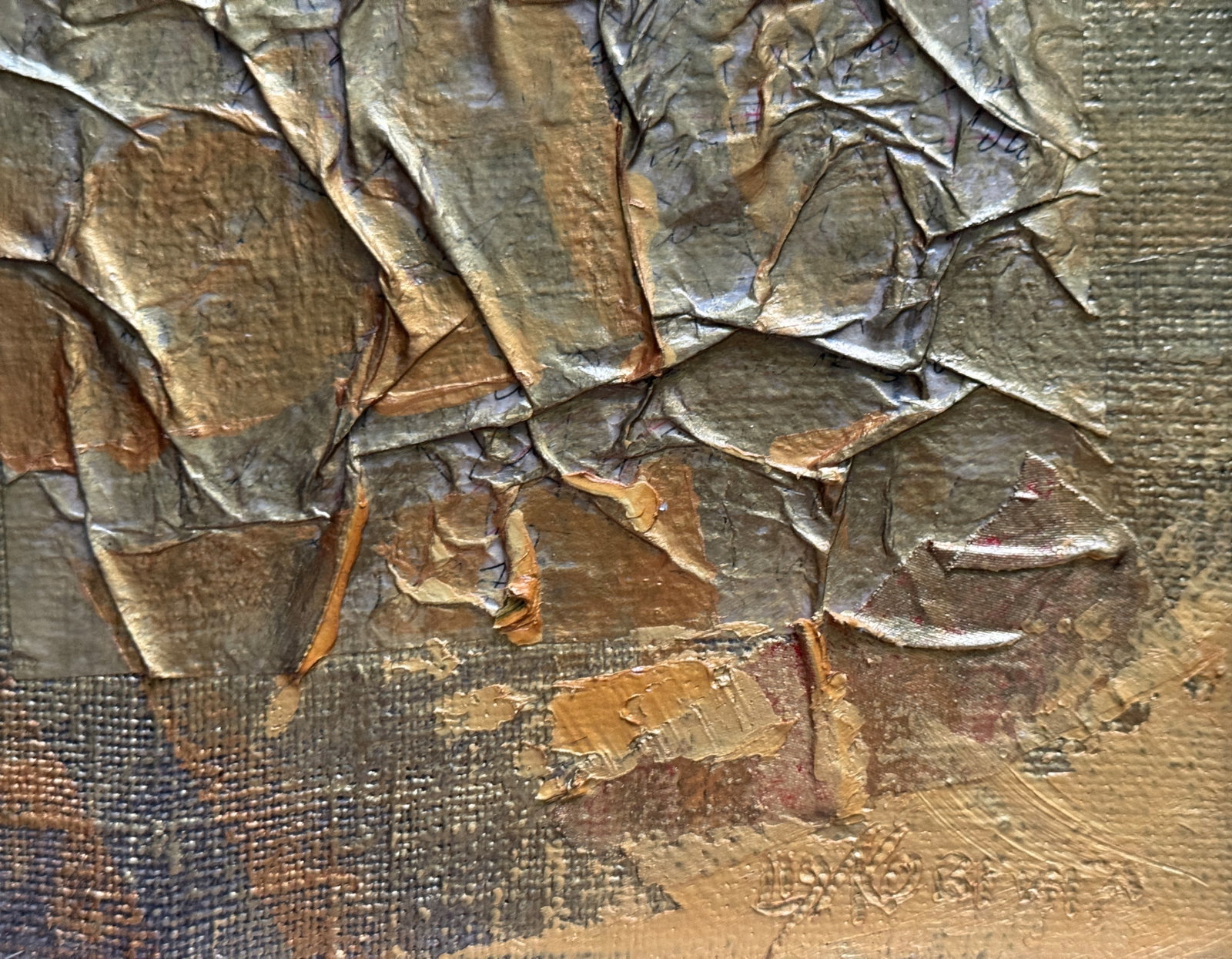 Perception of the author's technique Oil painting with frame Gold K. Leonid - 6