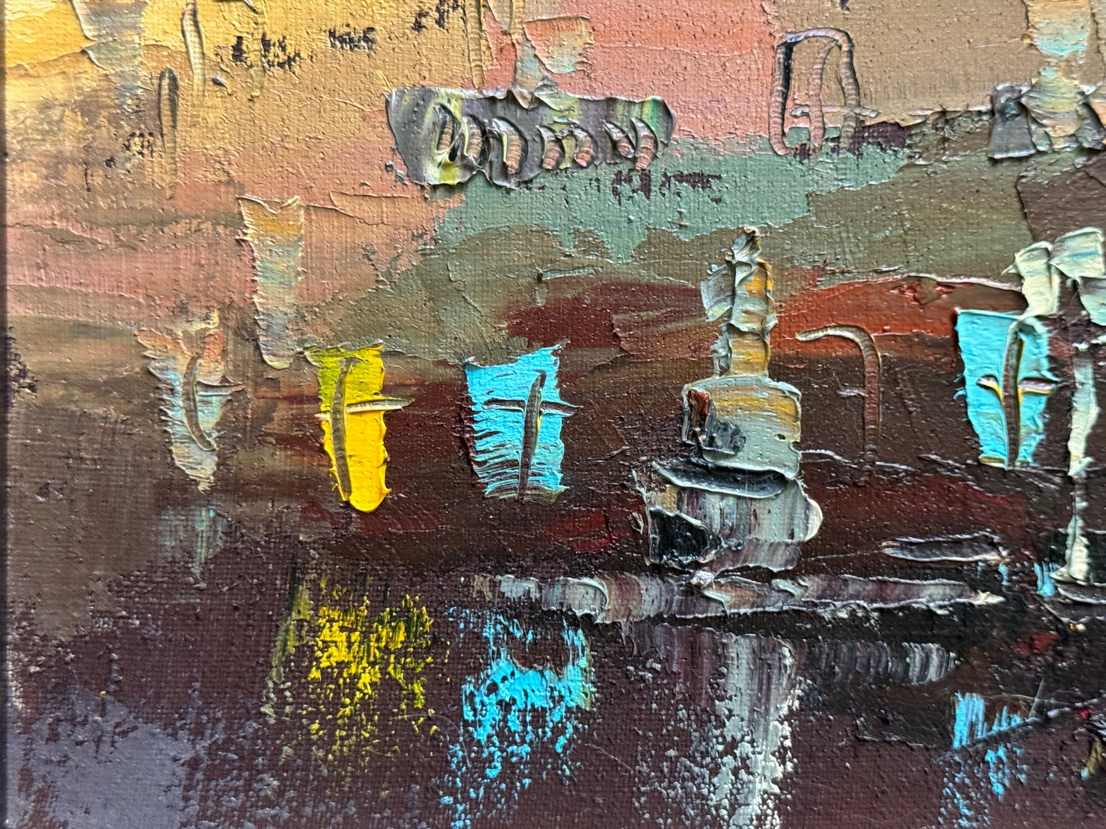 Oil painting with farme Lviv Market area K. Leonid - 8