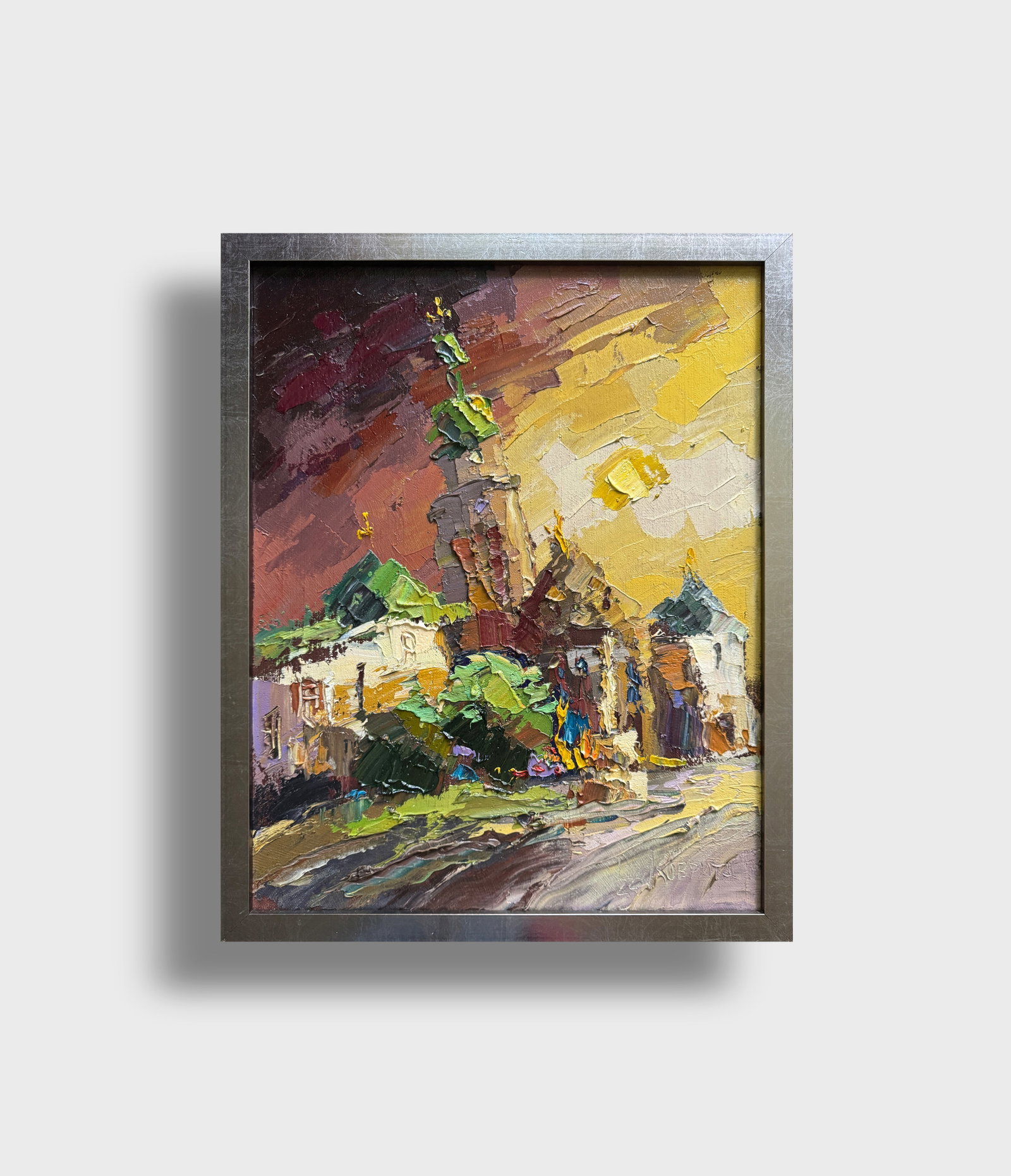 Oil painting with farme Lviv Bernardine Monastery K. Leonid - 11