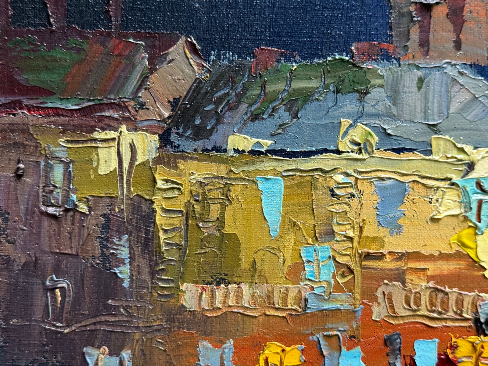 Oil painting with farme night Lviv K. Leonid - 3