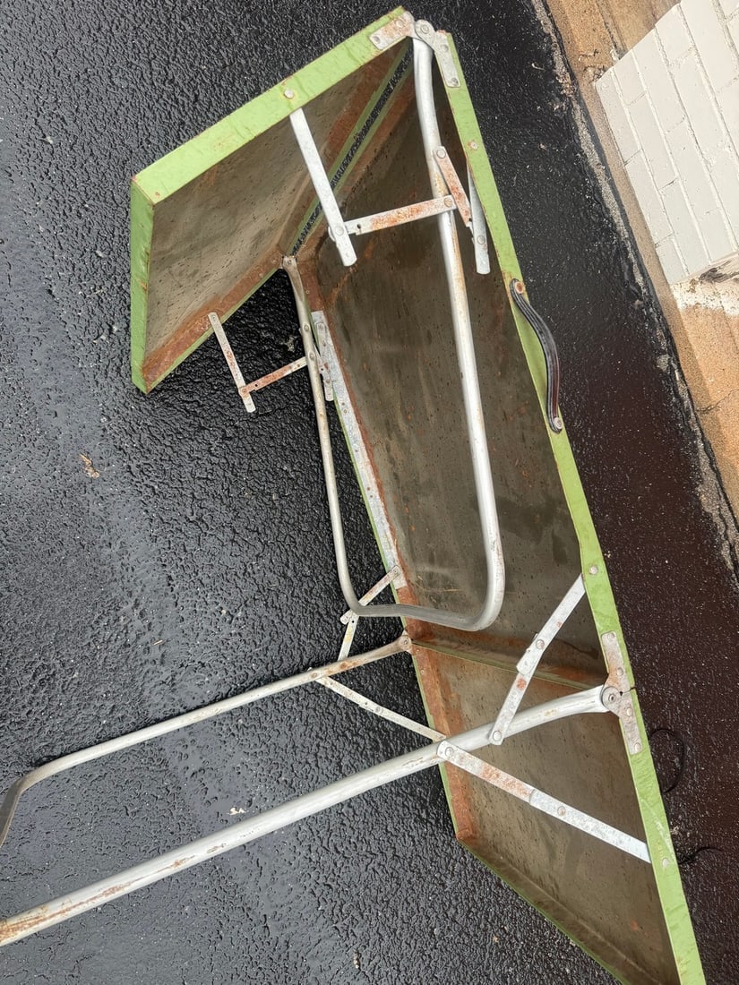 Vintage Green Folding Card Table - 3