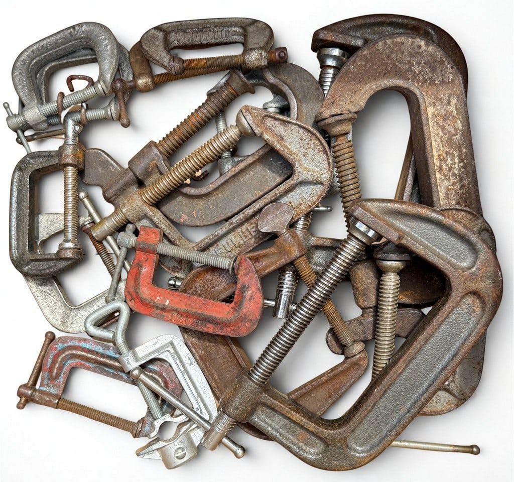 Collection of Vintage C-Clamps and Machine Clamps (1 of 1)