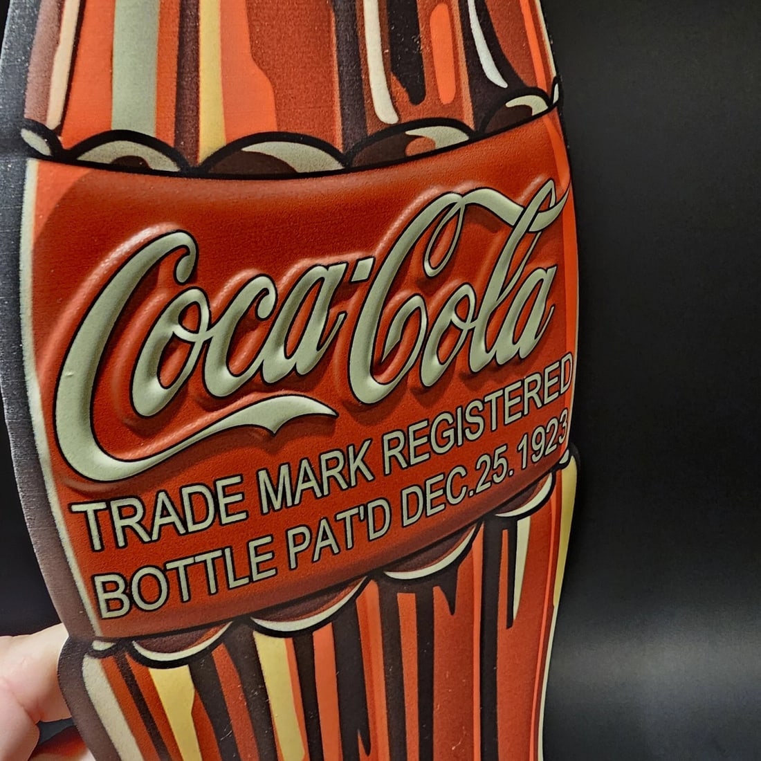 22" Metal Die Cut Coca Cola Bottle Sign - 3