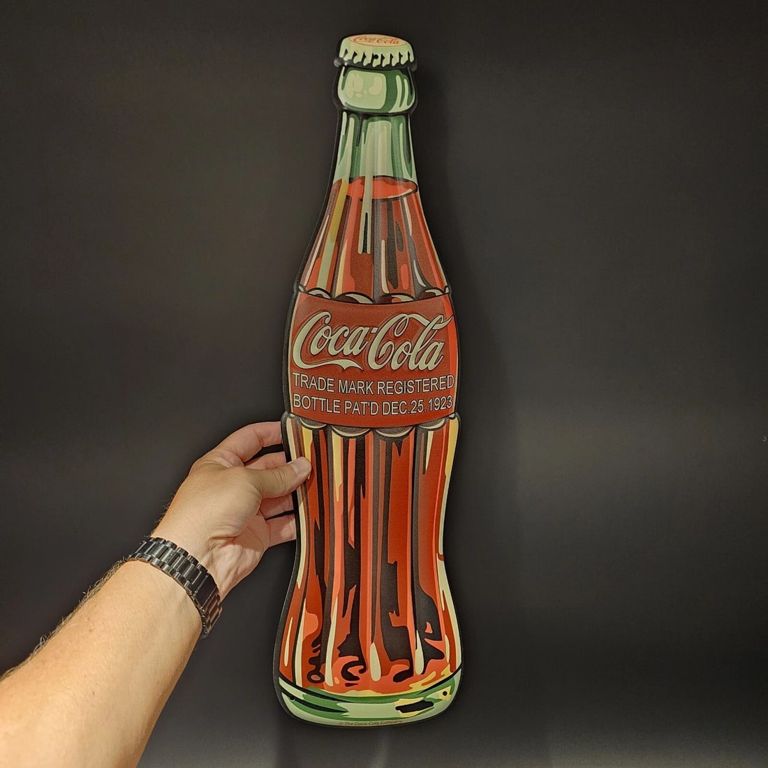22" Metal Die Cut Coca Cola Bottle Sign - 9