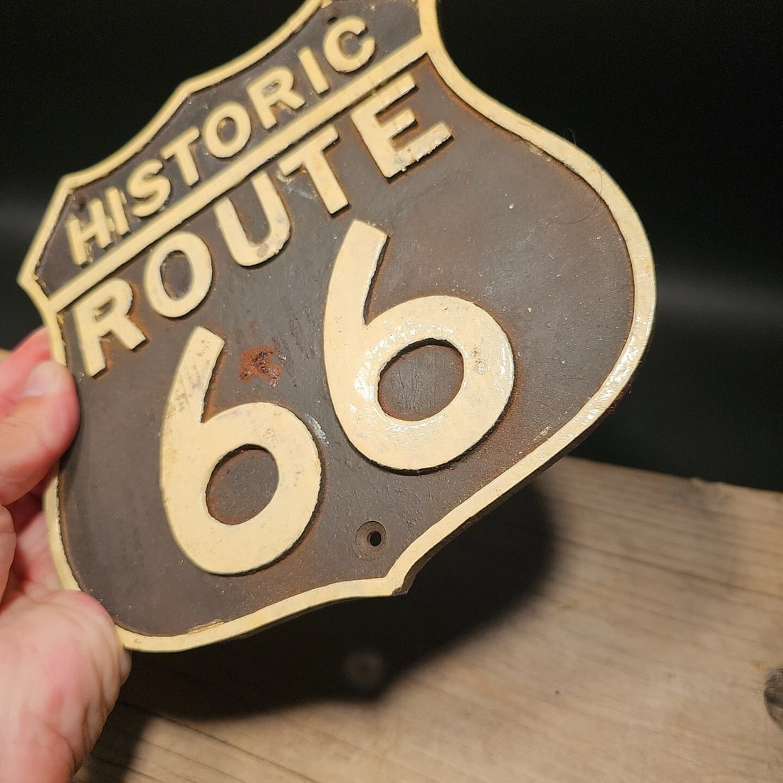 Cast Iron Historic Route 66 Plaque Sign - 10