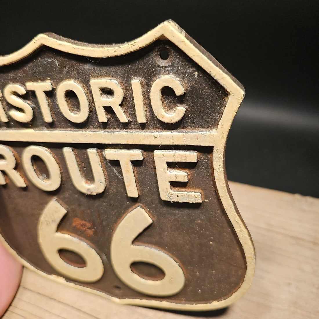 Cast Iron Historic Route 66 Plaque Sign - 5