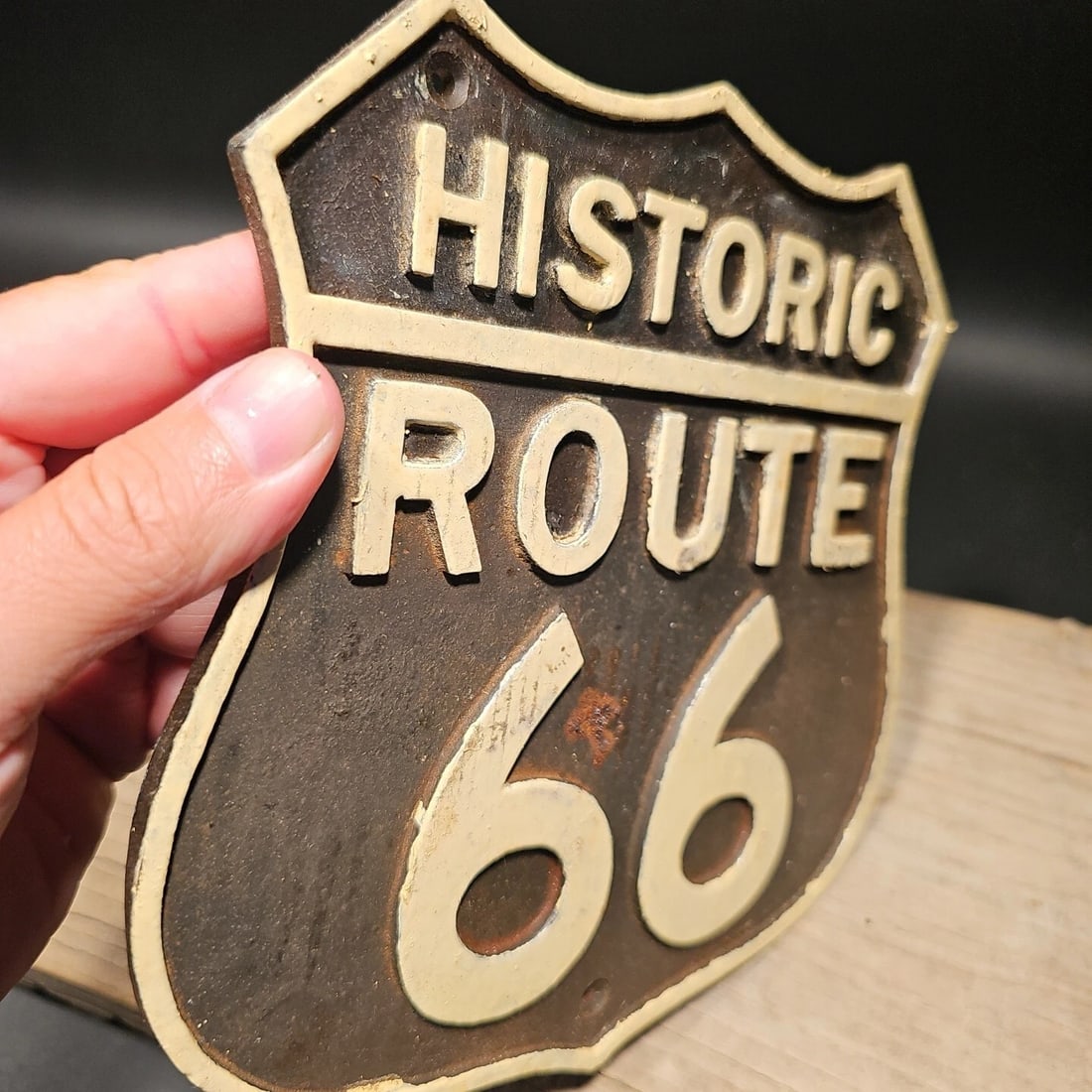 Cast Iron Historic Route 66 Plaque Sign - 6