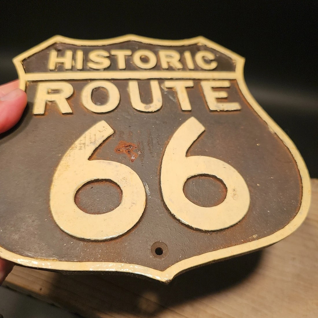 Cast Iron Historic Route 66 Plaque Sign - 7
