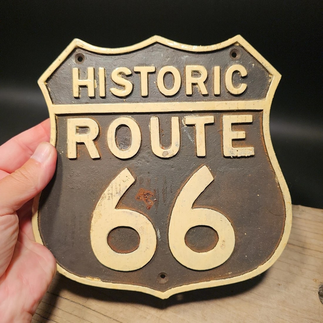 Cast Iron Historic Route 66 Plaque Sign - 8